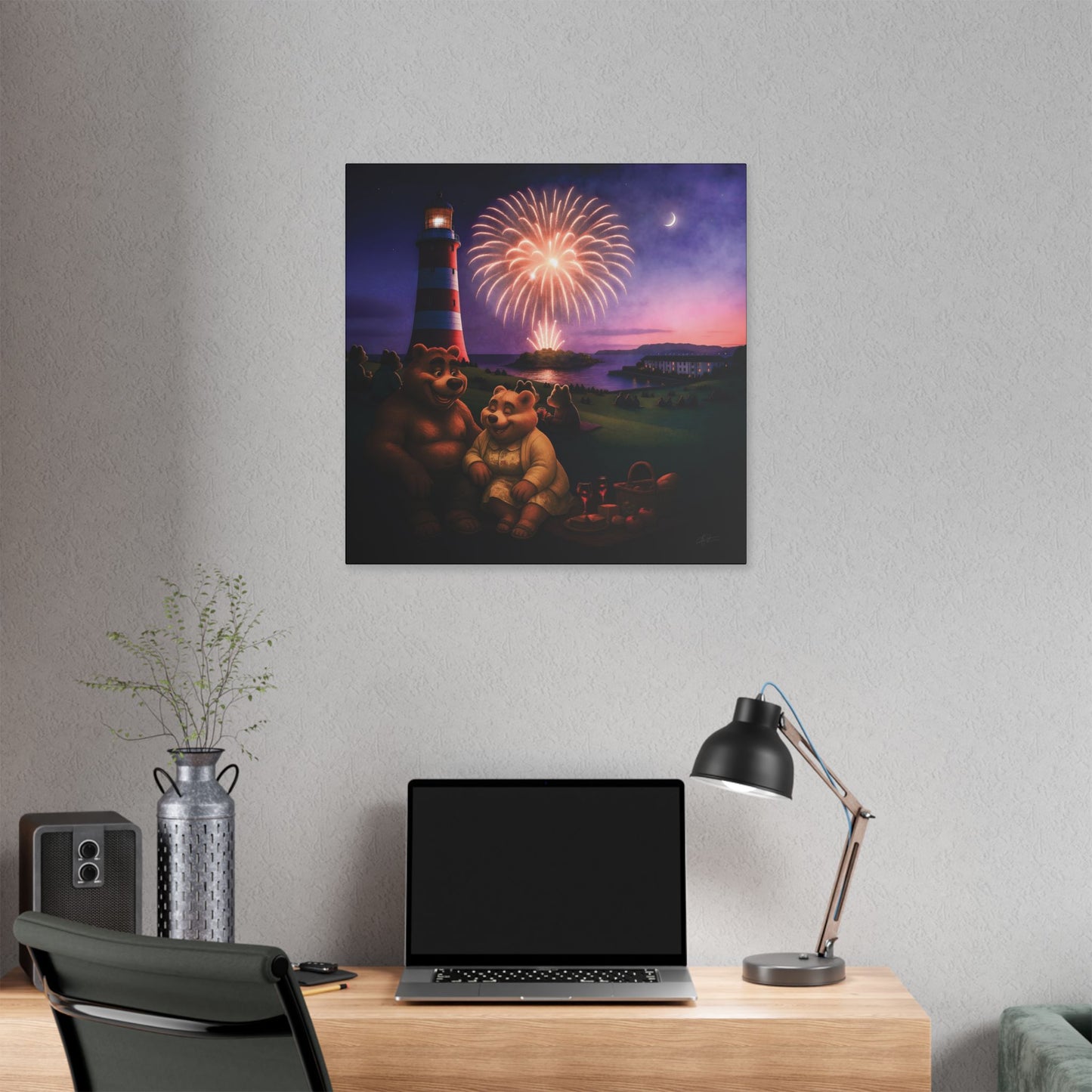 Art Canvas - The Firework Contest by Andrew McCarter