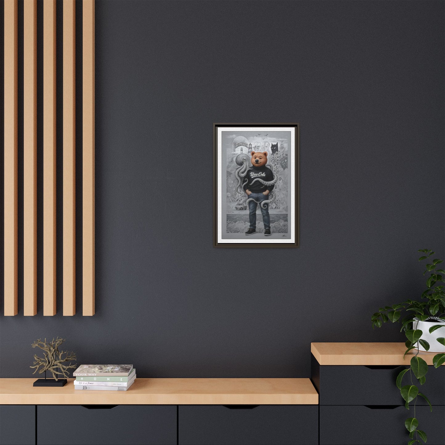 PinkPond Canvas Art Print – An Invasion of Octopi Was Announced on the News. Who Can Save Us?!