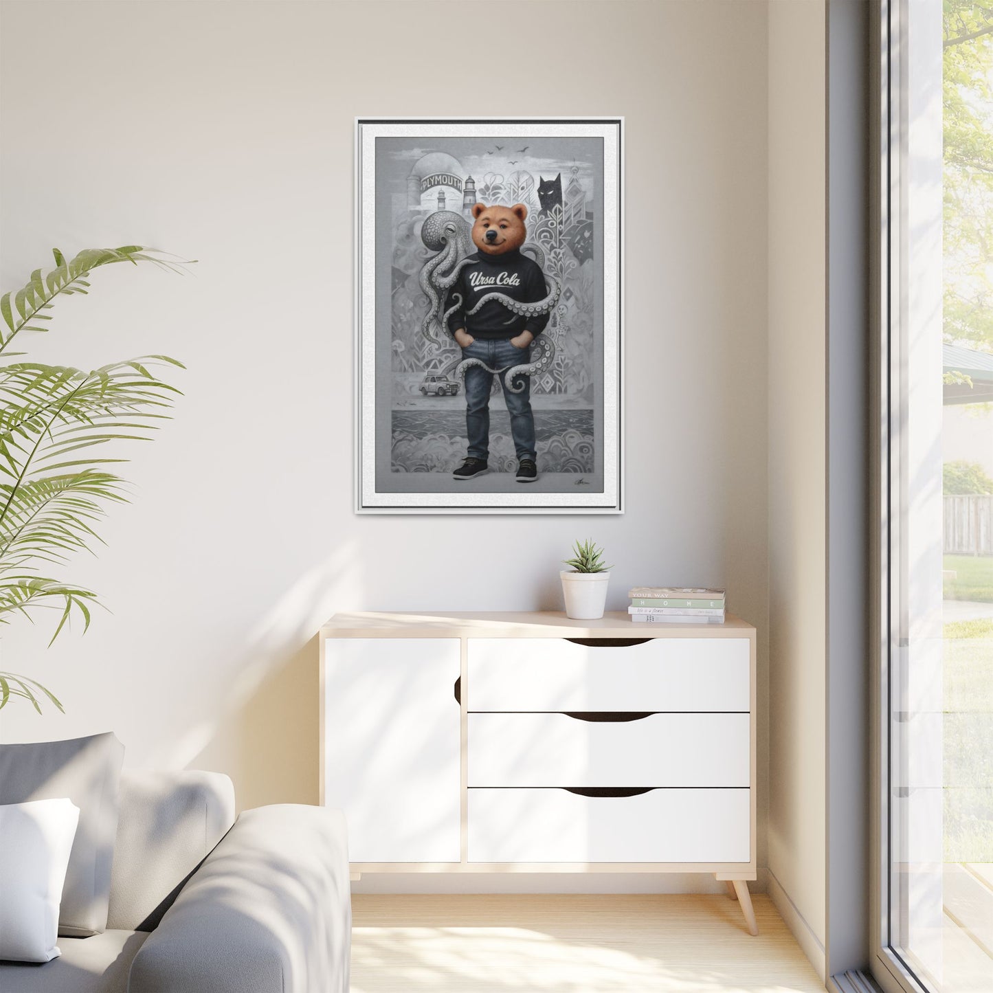 PinkPond Canvas Art Print – An Invasion of Octopi Was Announced on the News. Who Can Save Us?!