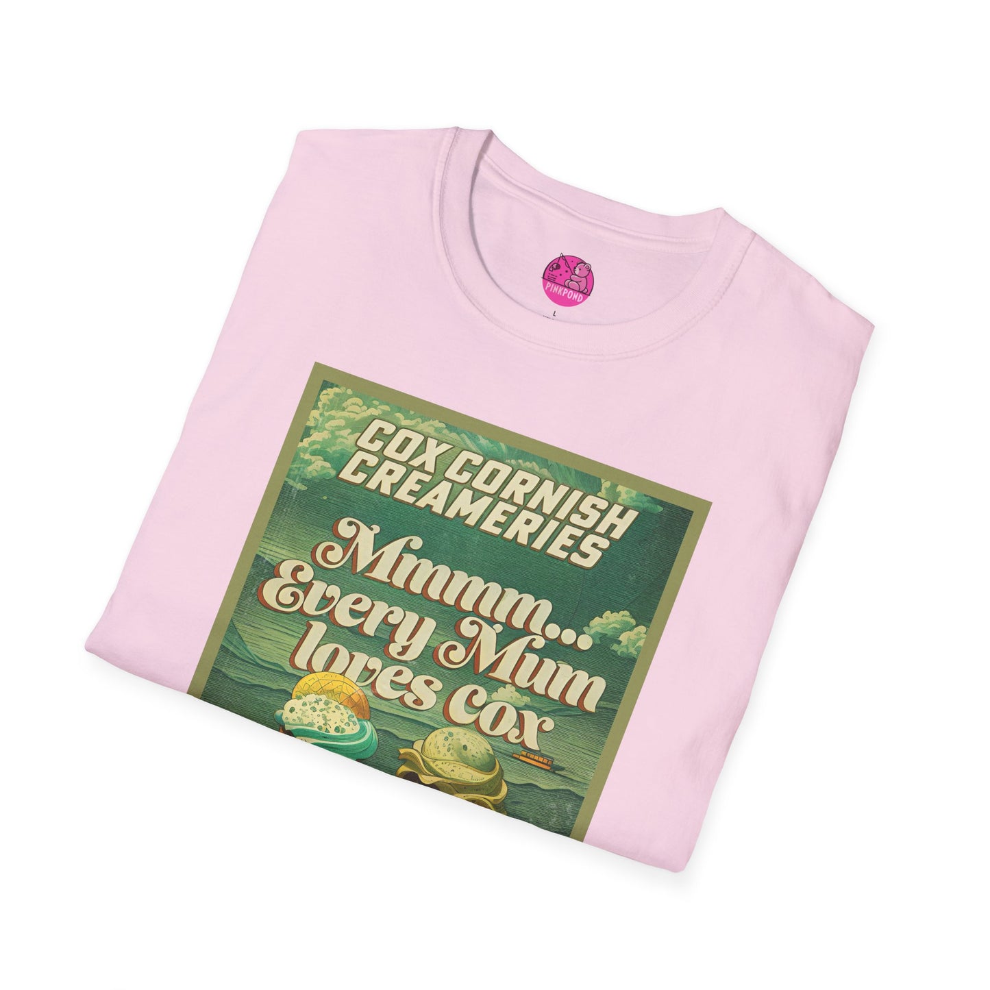 Saucy Vintage Ice Cream T-Shirt - Cox Cornish Creameries Design
