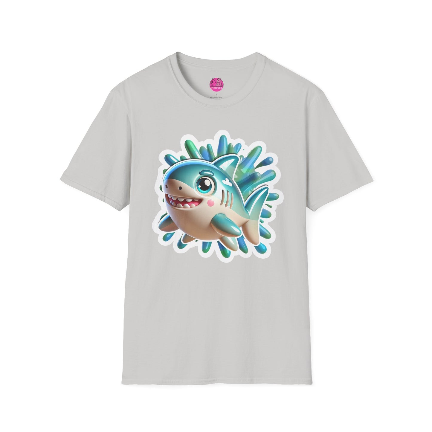 Marky the Shark Tee - Dive into fun - Unisex Softstyle T-Shirt for Ocean lovers