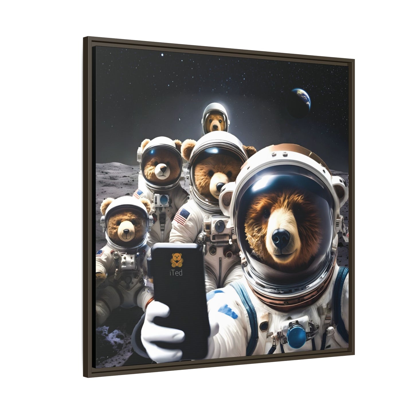 Canvas Print - Mooning Bear Selfie by Andrew McCarter