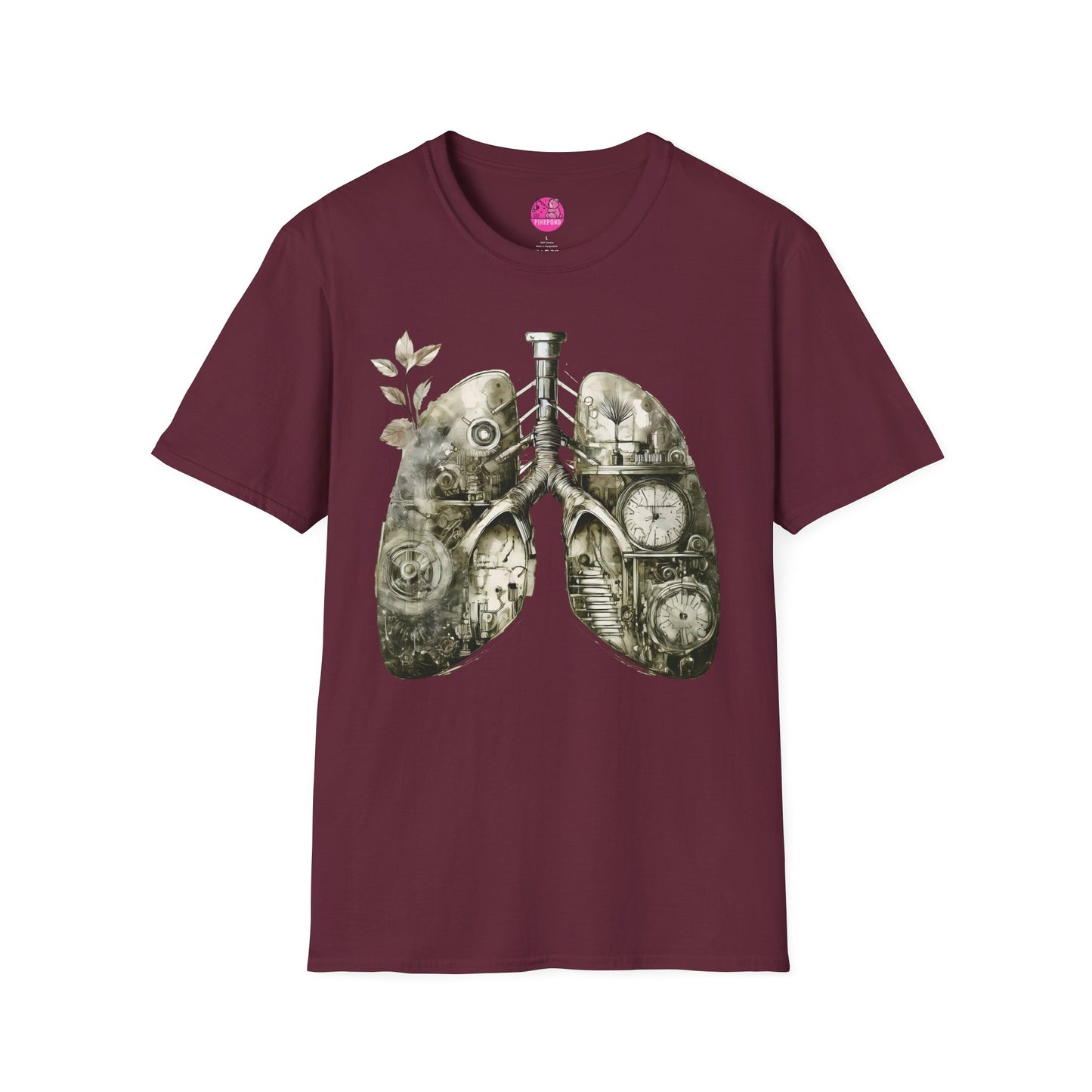 Steampunk T-Shirt 'Breathe In, Wind Up' PinkPond Tee