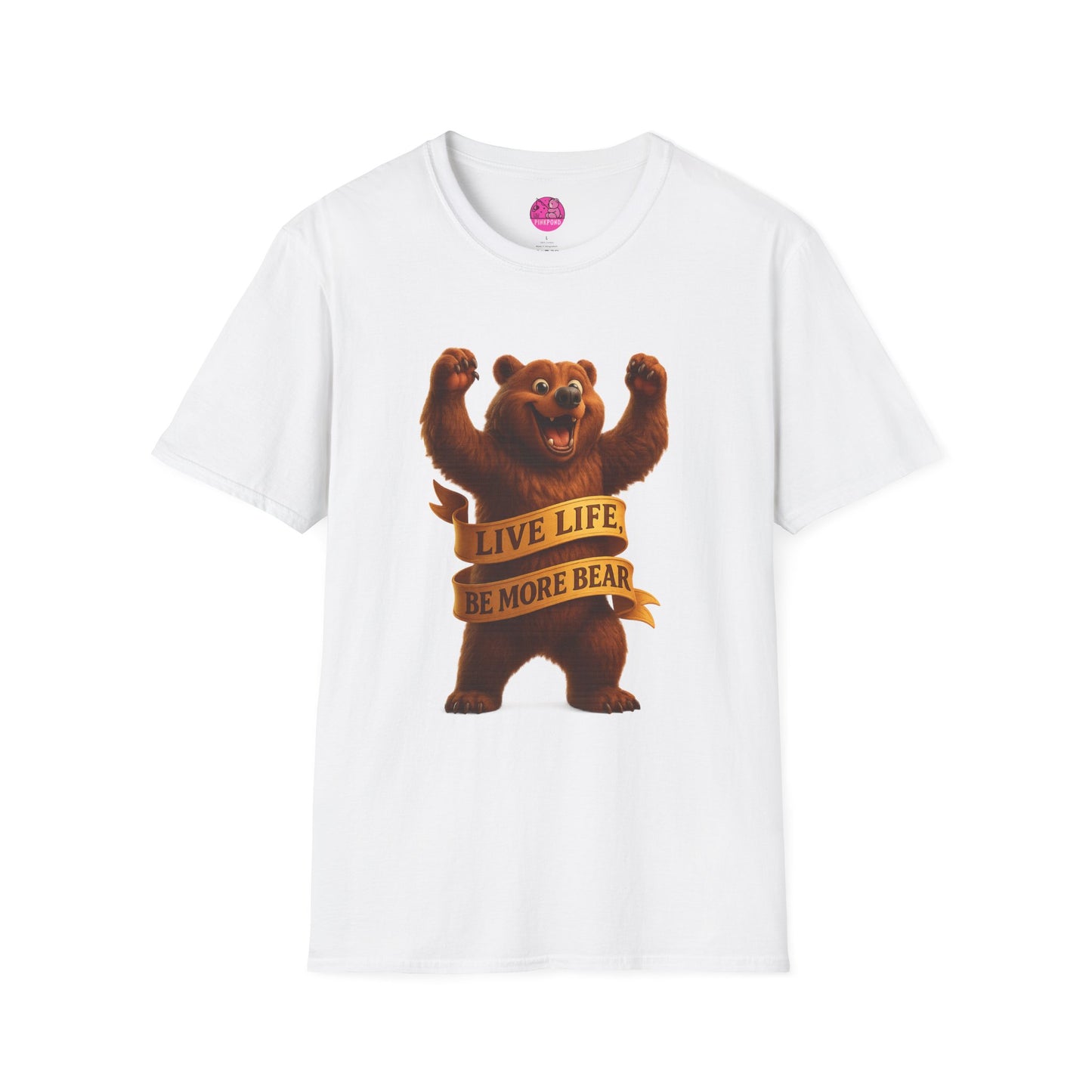 Be More Bear Tee - Softstyle T-Shirt by PinkPond