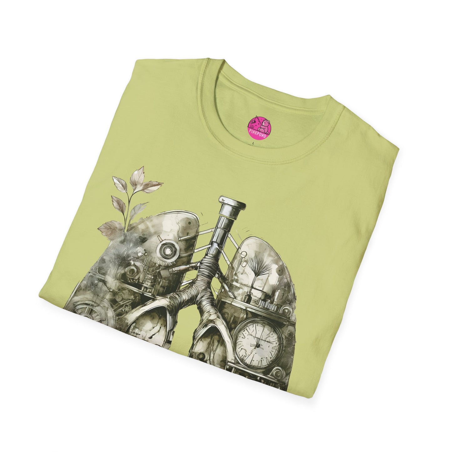 Steampunk T-Shirt 'Breathe In, Wind Up' PinkPond Tee