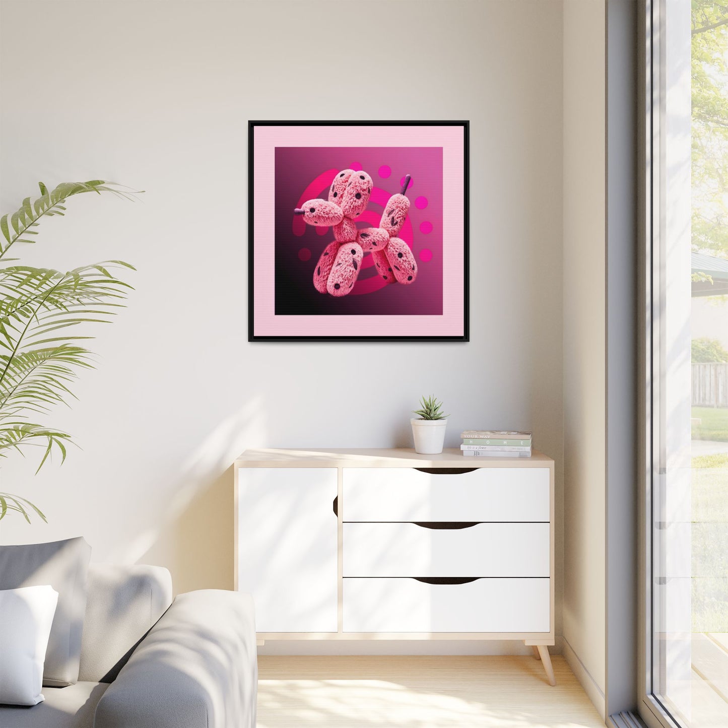 Canvas Art Print - Furry Balloon Dog