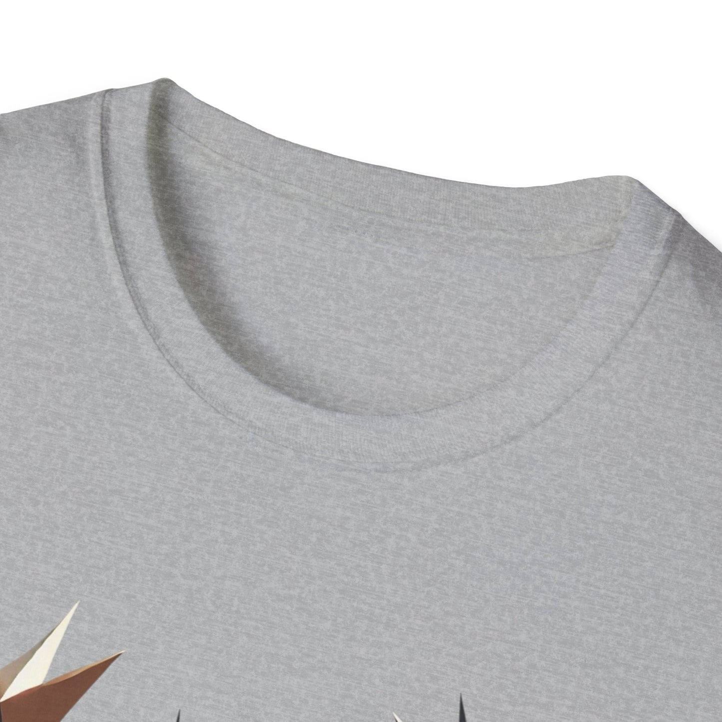 Abstract Geometric Deer Unisex Softstyle T-Shirt - Modern Nature Design