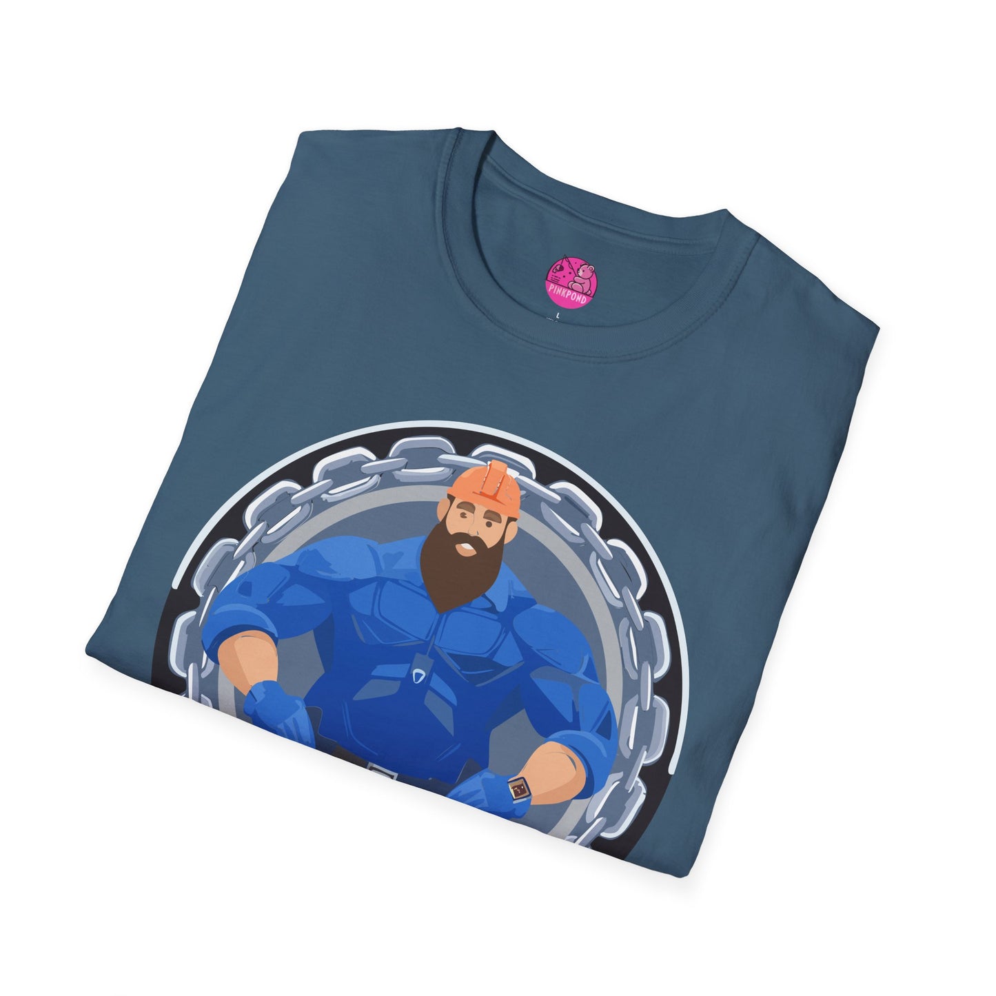 Construction Worker Bear Graphic T-Shirt