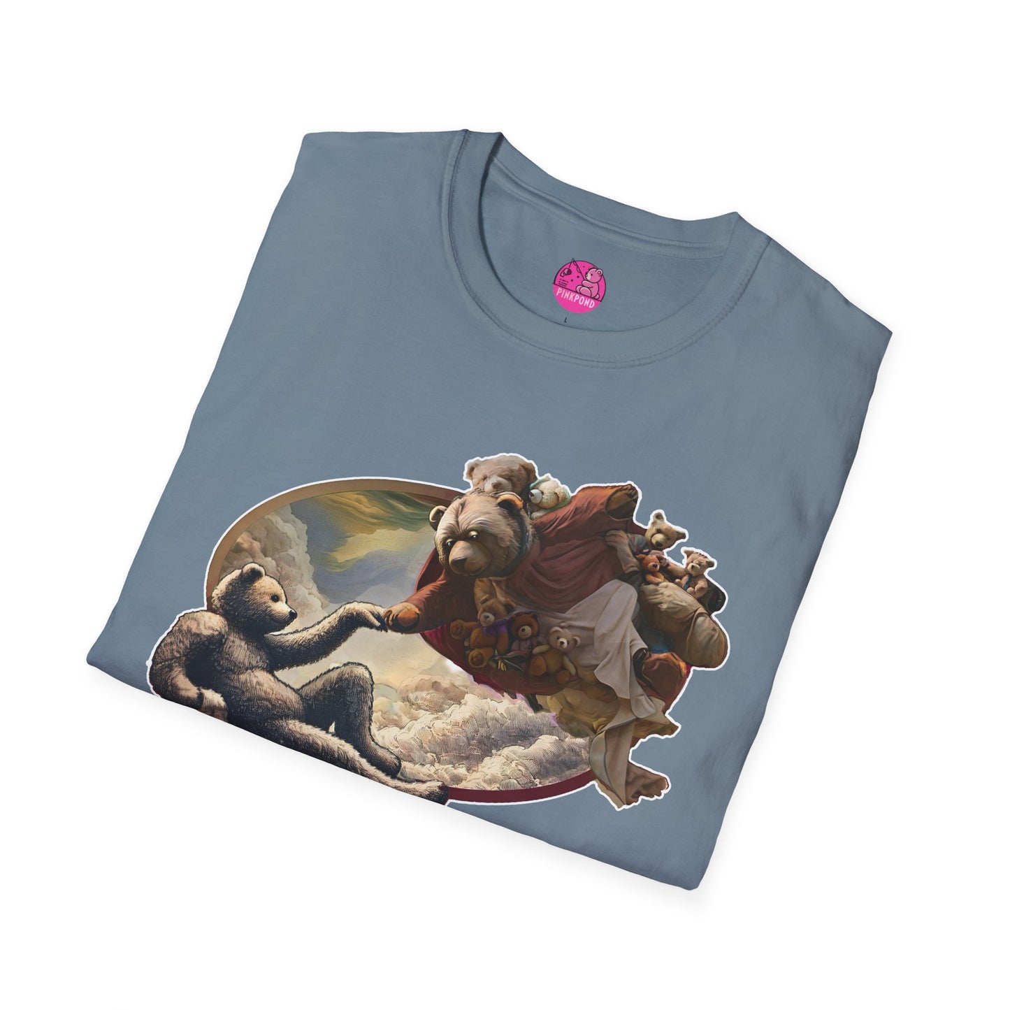 Graphic T-Shirt The Creation of Teddy - Art Lover Gift for bear Fans - Unisex Softstyle