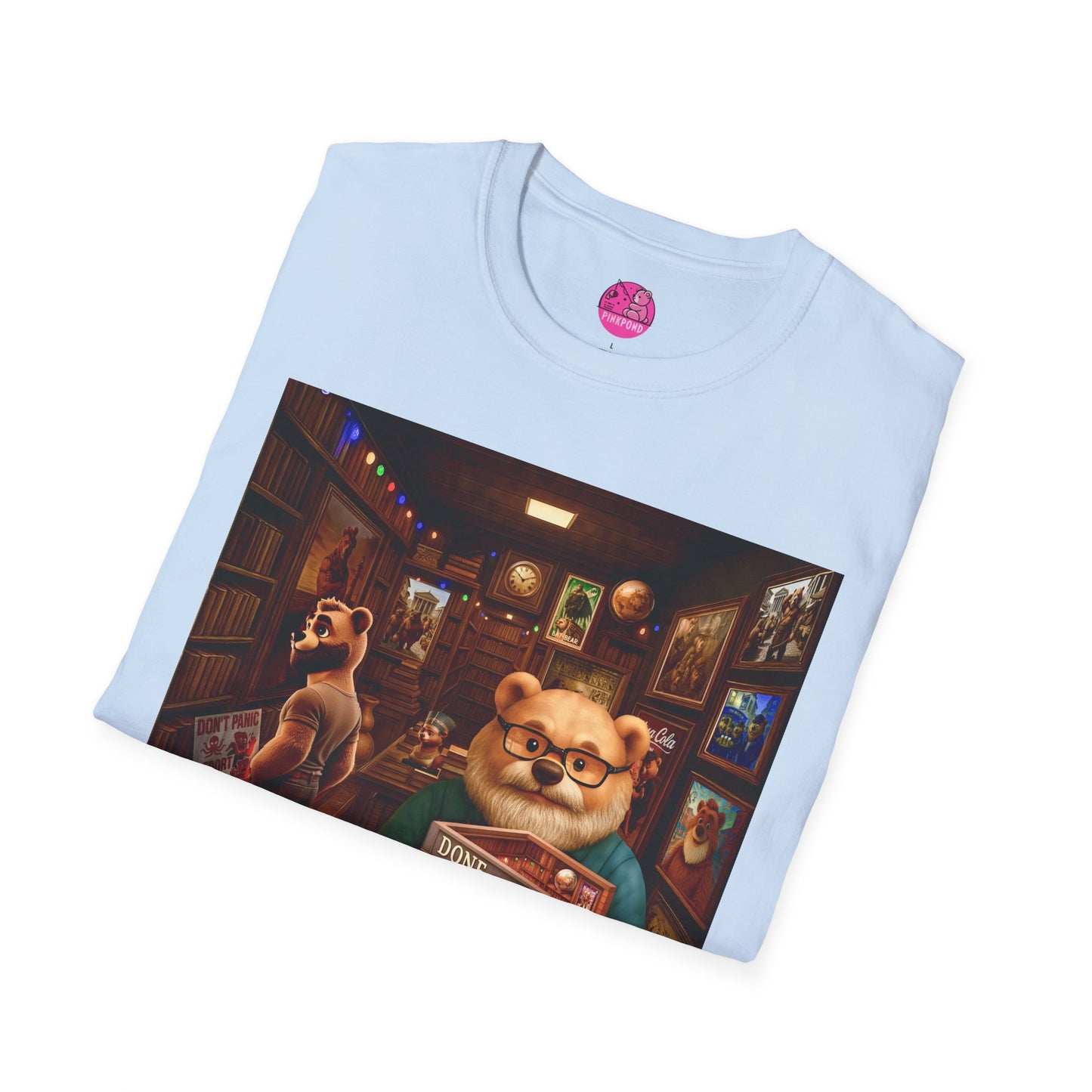 Vintage Bookstore Bear T-Shirt