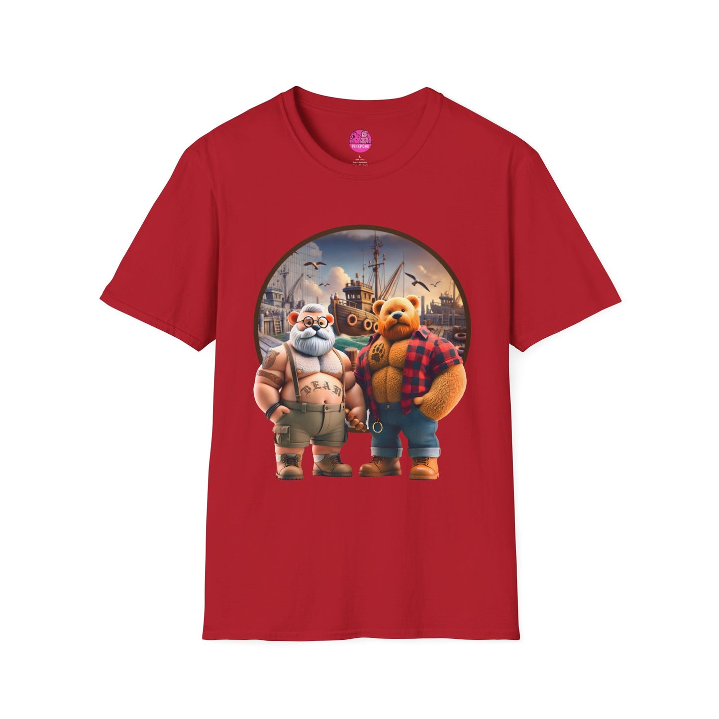 Dockside Daddies T-Shirt - Rugged Bear Seafaring Vibes Tee