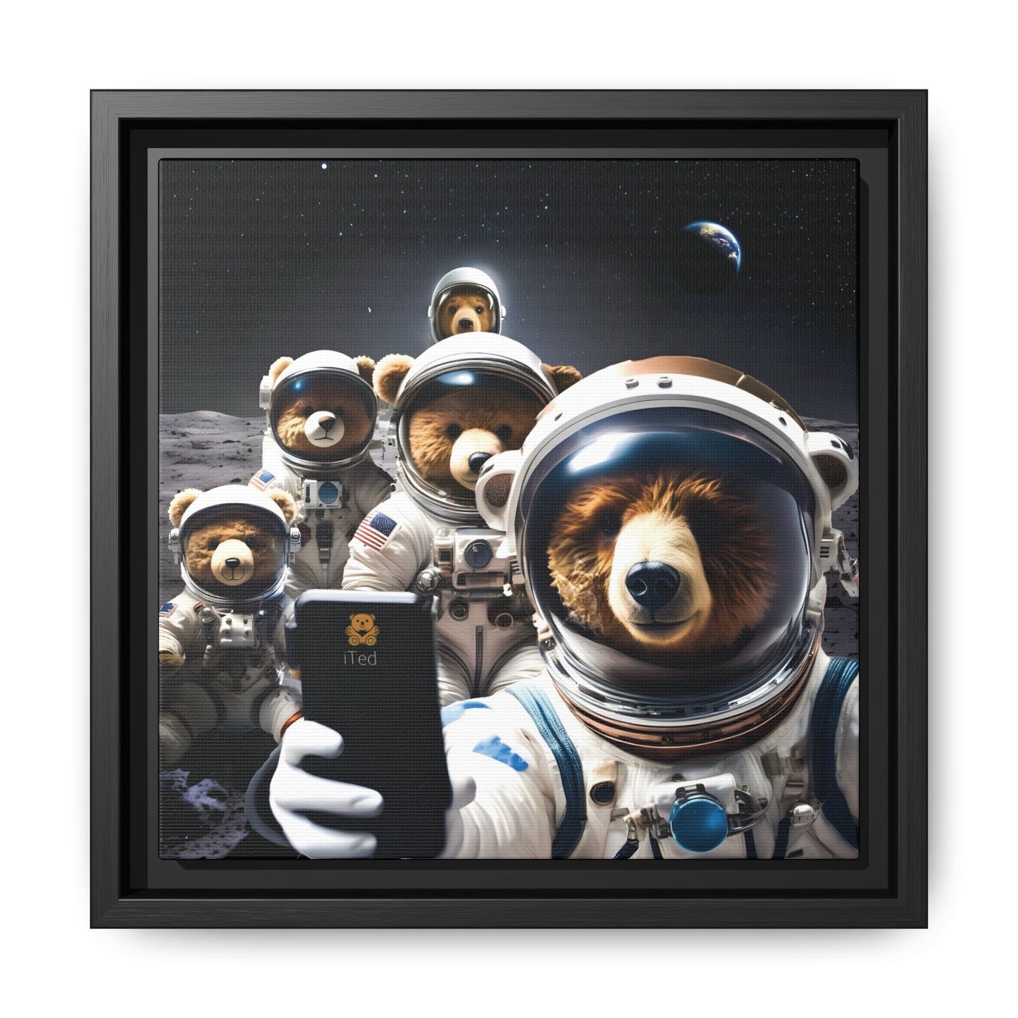 Canvas Print - Mooning Bear Selfie by Andrew McCarter