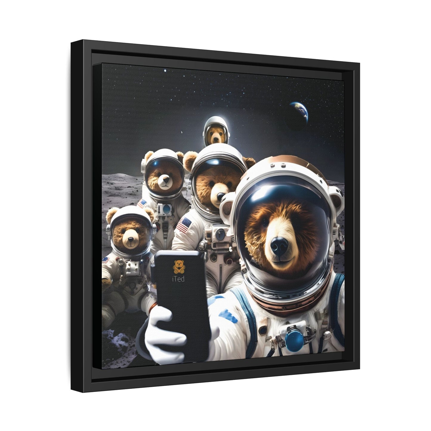 Canvas Print - Mooning Bear Selfie by Andrew McCarter