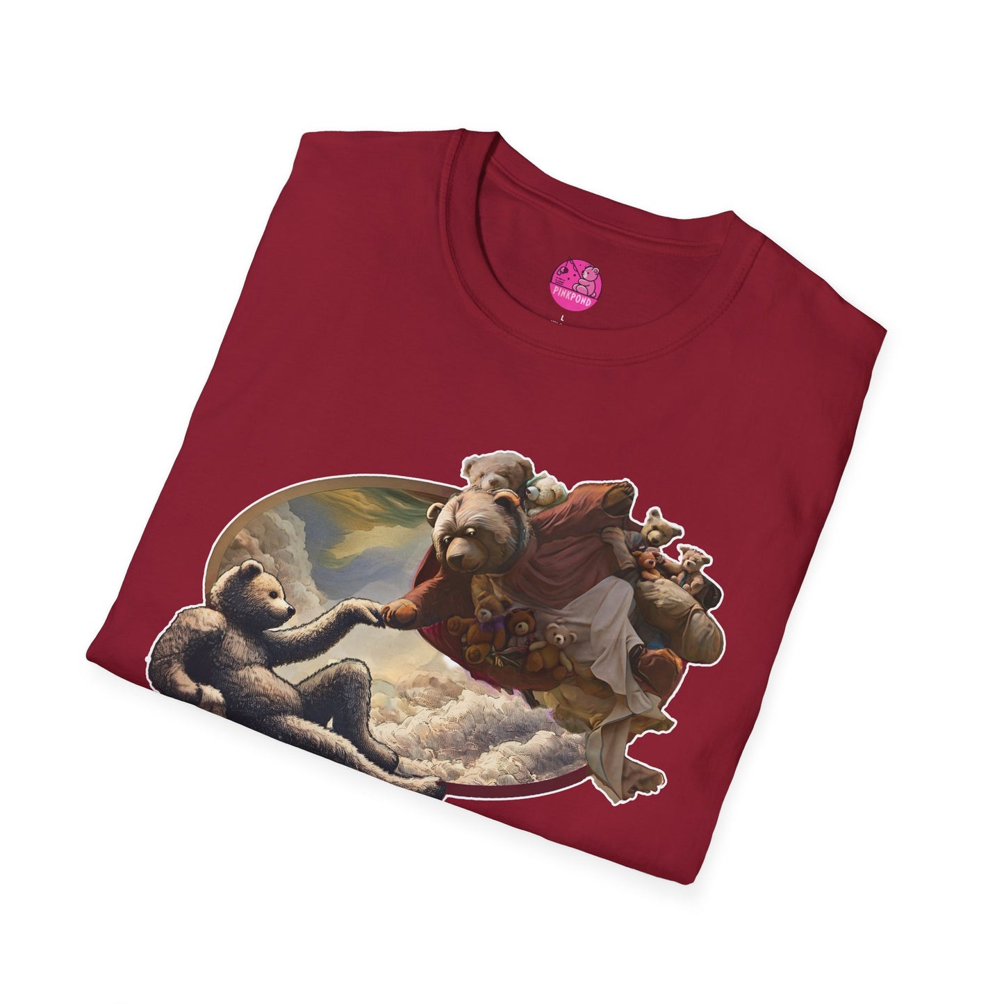 Graphic T-Shirt The Creation of Teddy - Art Lover Gift for bear Fans - Unisex Softstyle