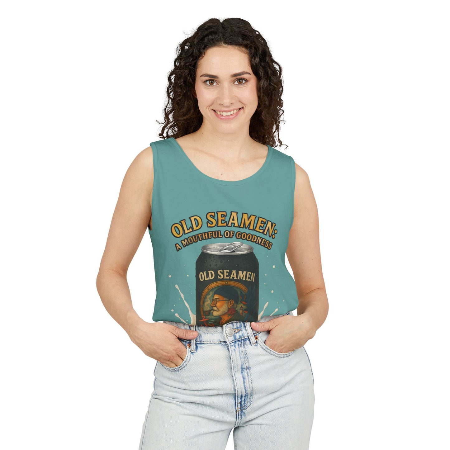 Tank Top Old Seamen Ale T-Shirt Vintage Beer Can Art Naughty Wink