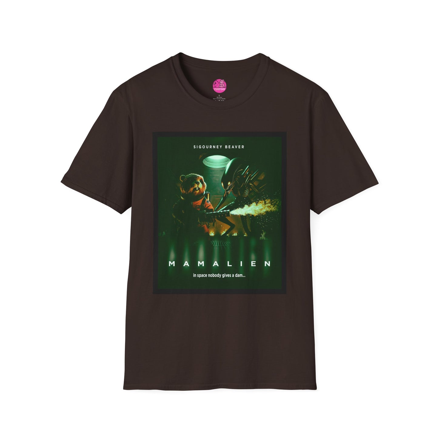 Xeno -Green Alien Parody Sci-Fi T-Shirt Featuring Sigourney Beaver