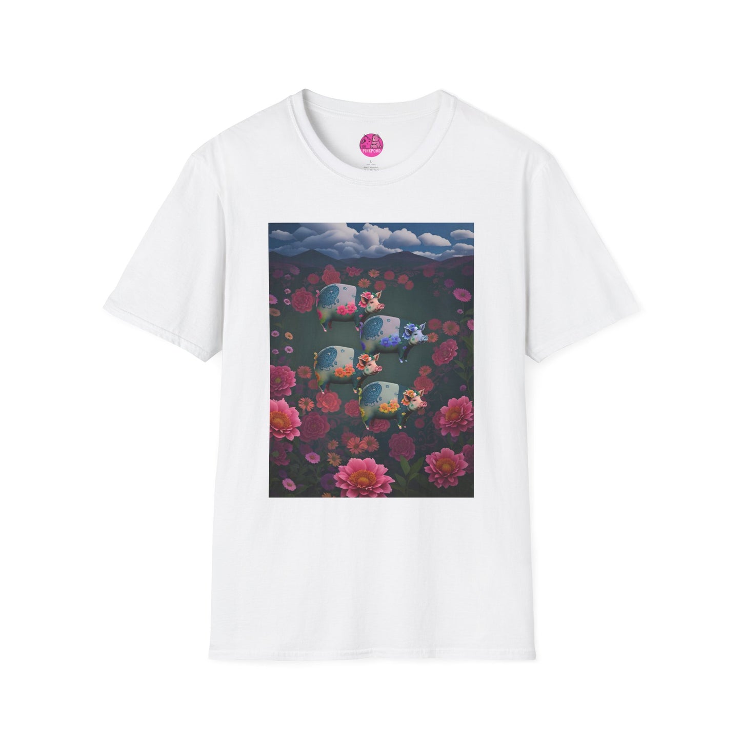 Graphic Tee Floral Flight – Unisex Softstyle T-Shirt