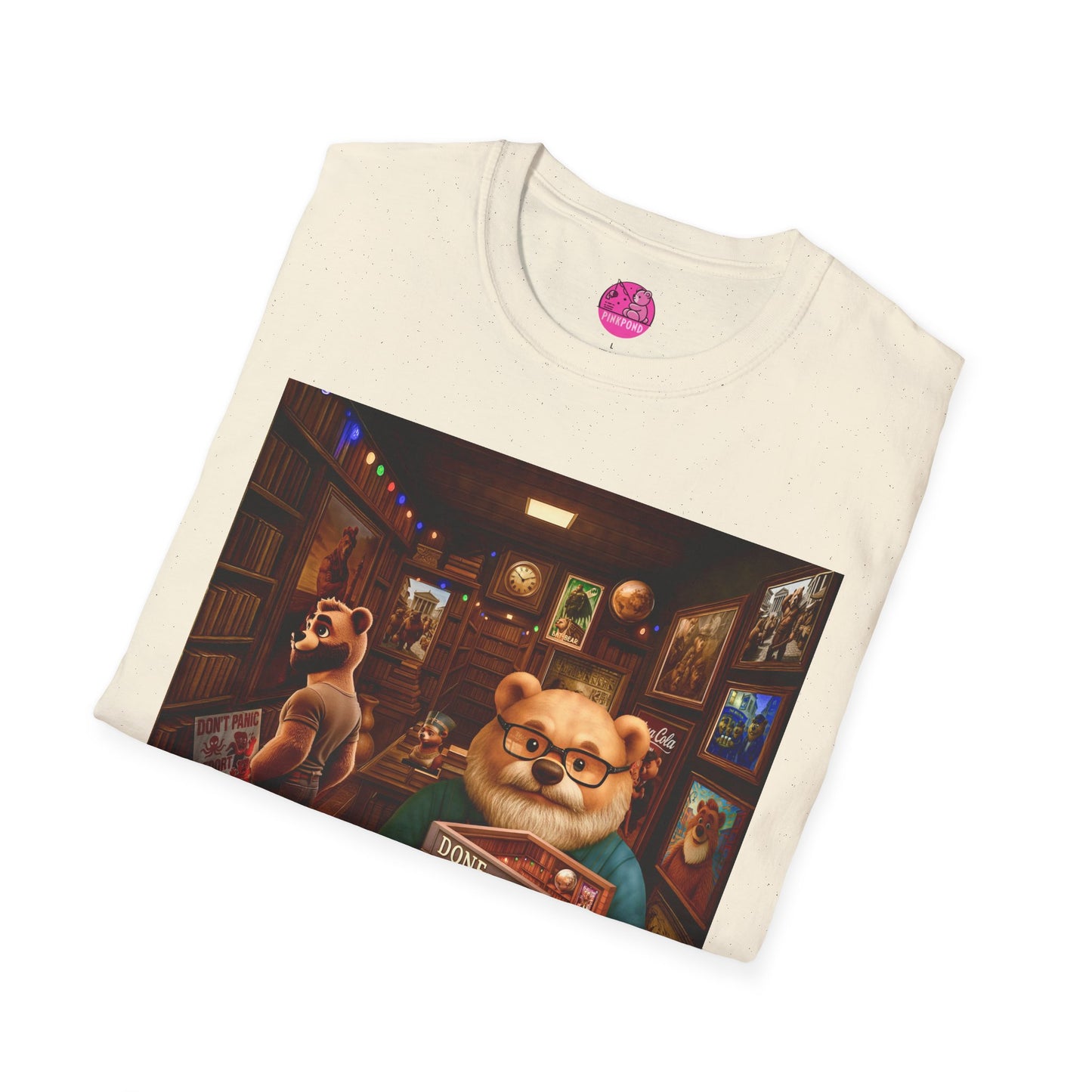 Vintage Bookstore Bear T-Shirt