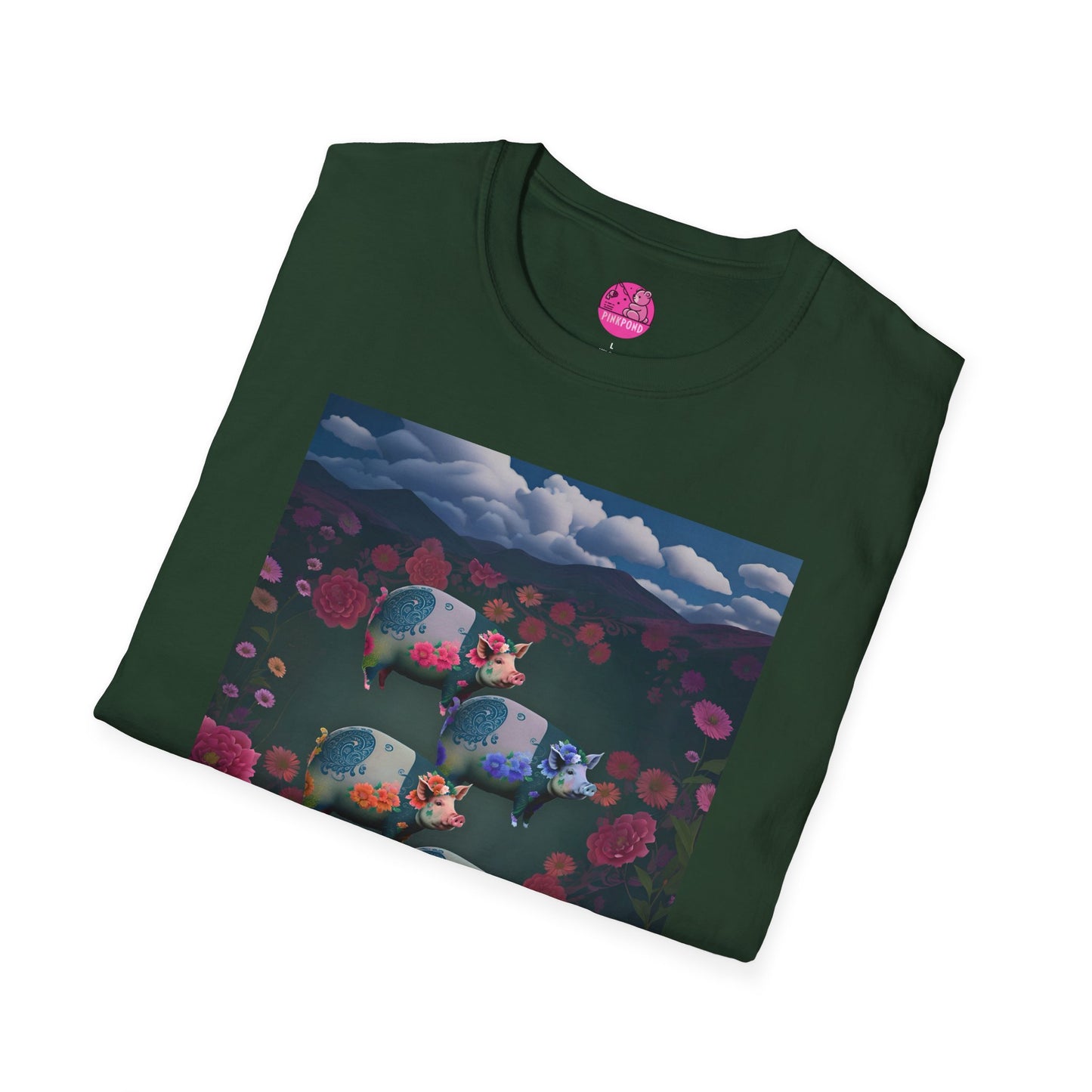 Graphic Tee Floral Flight – Unisex Softstyle T-Shirt