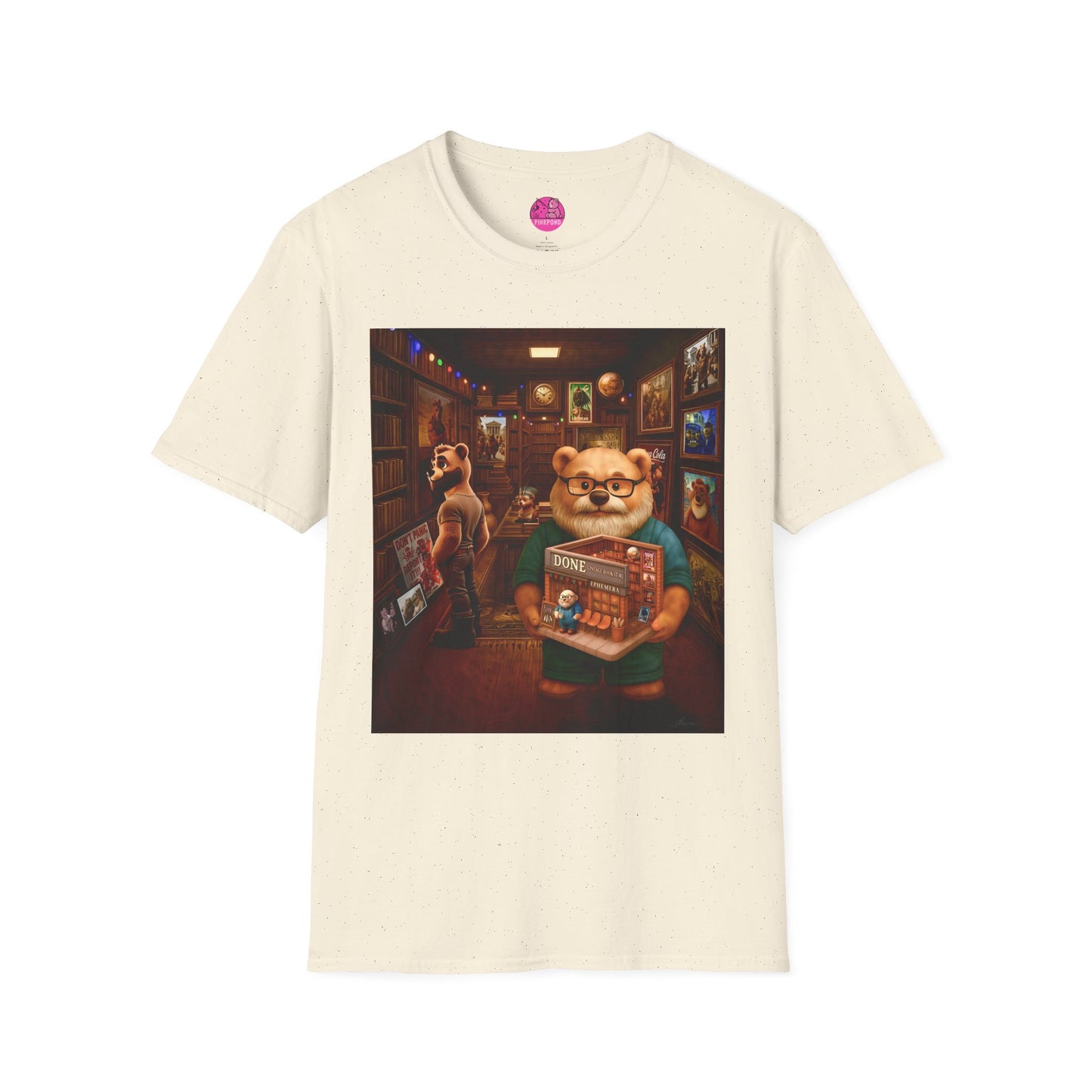 Vintage Bookstore Bear T-Shirt