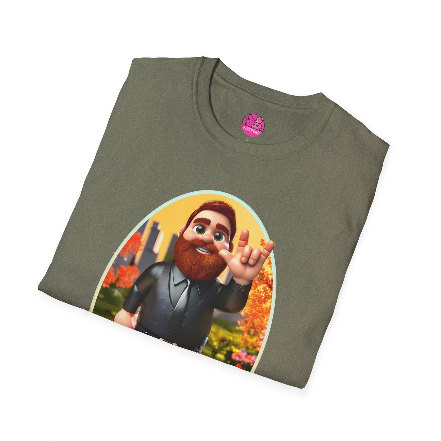 Lucky the Leather Bear Love Unisex T-Shirt - ASL Sign Language Inclusive Tee