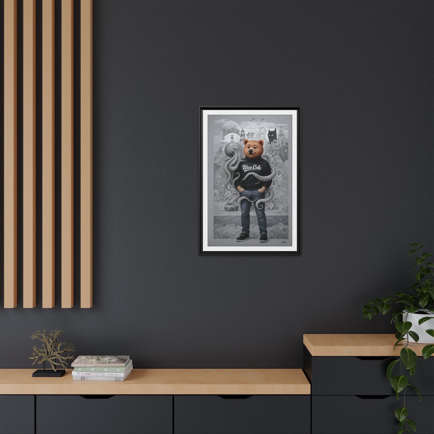 PinkPond Canvas Art Print – An Invasion of Octopi Was Announced on the News. Who Can Save Us?!