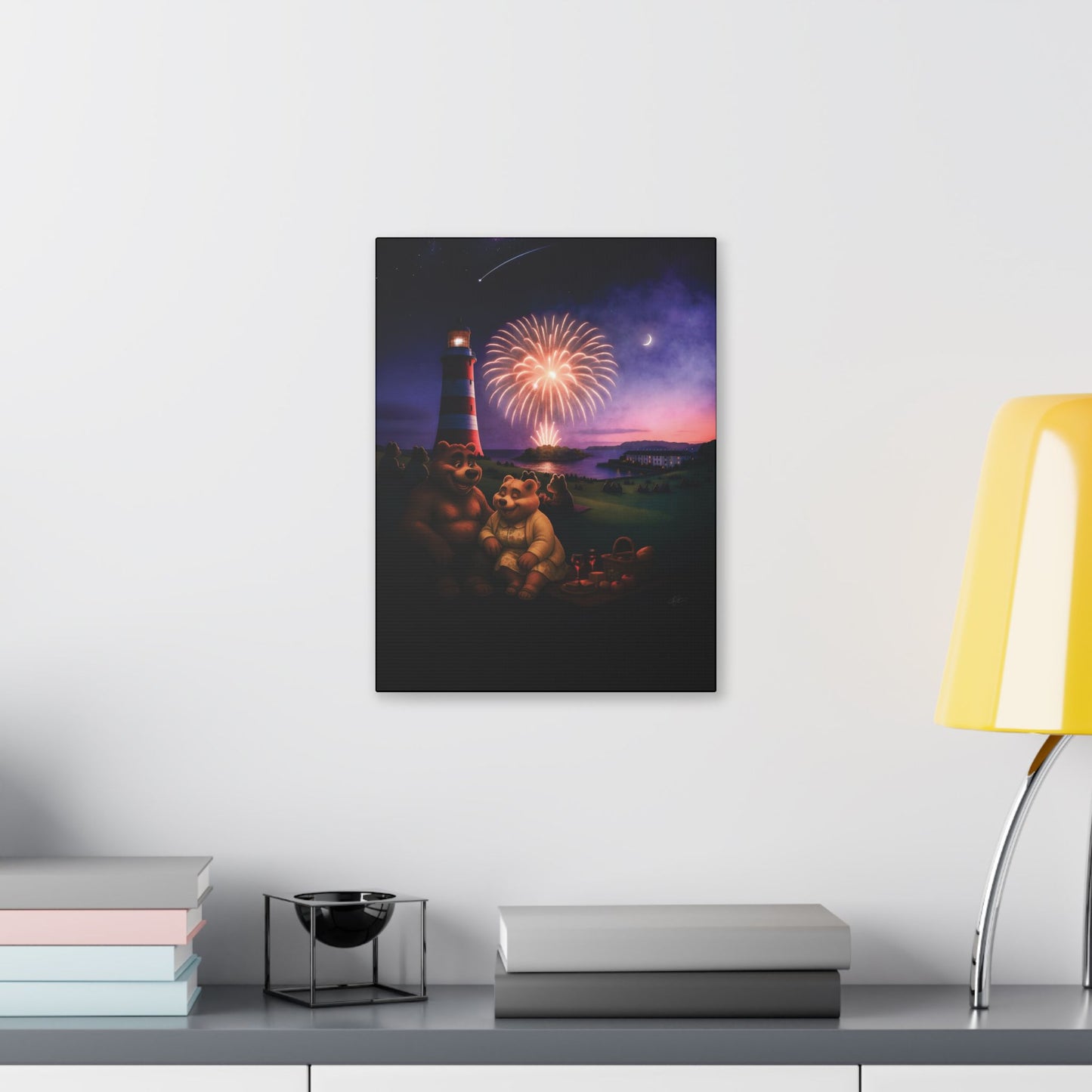 Art Canvas - The Firework Contest by Andrew McCarter