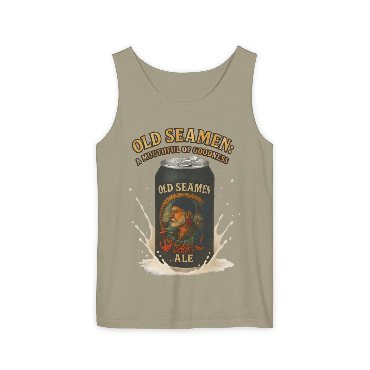 Tank Top Old Seamen Ale T-Shirt Vintage Beer Can Art Naughty Wink