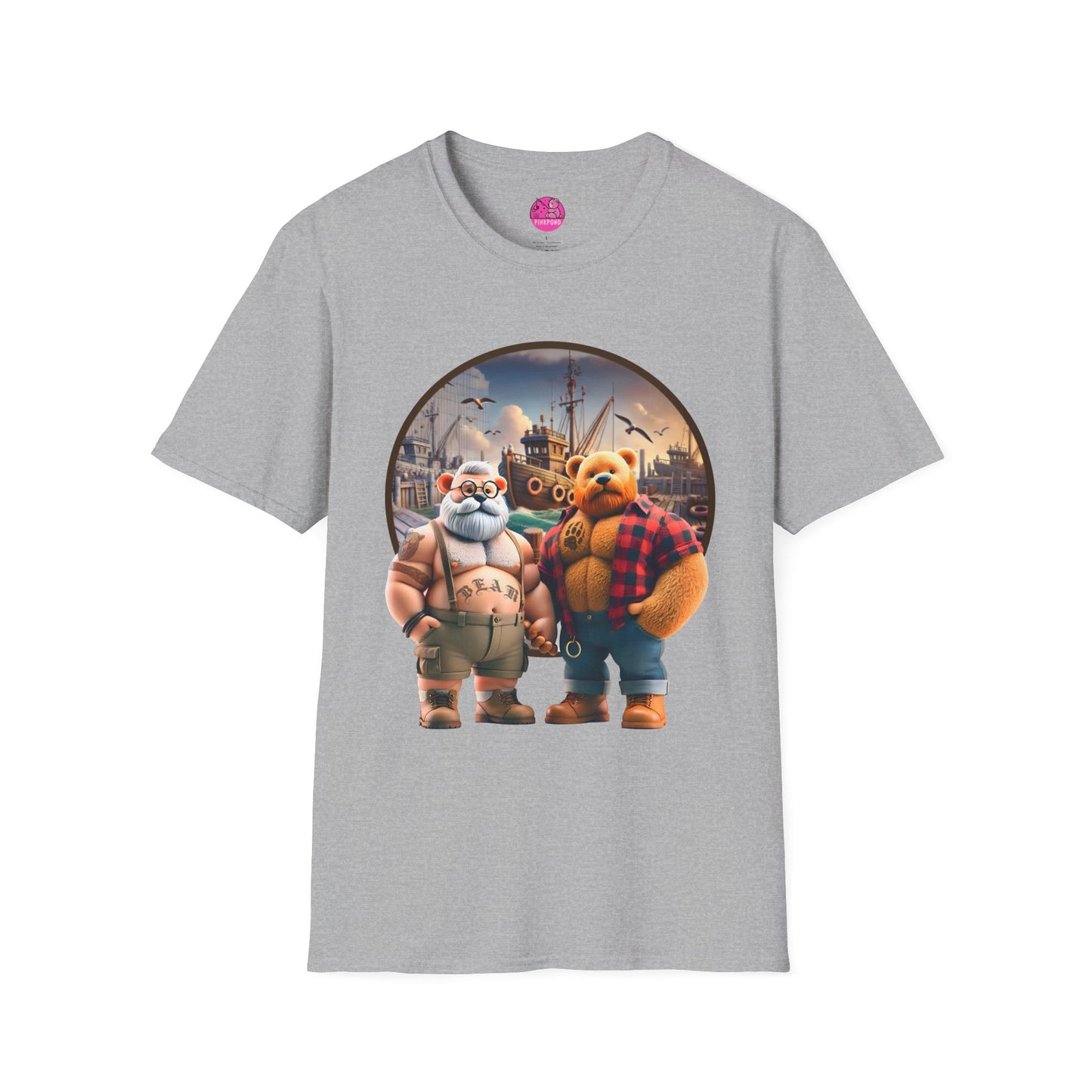 Dockside Daddies T-Shirt - Rugged Bear Seafaring Vibes Tee