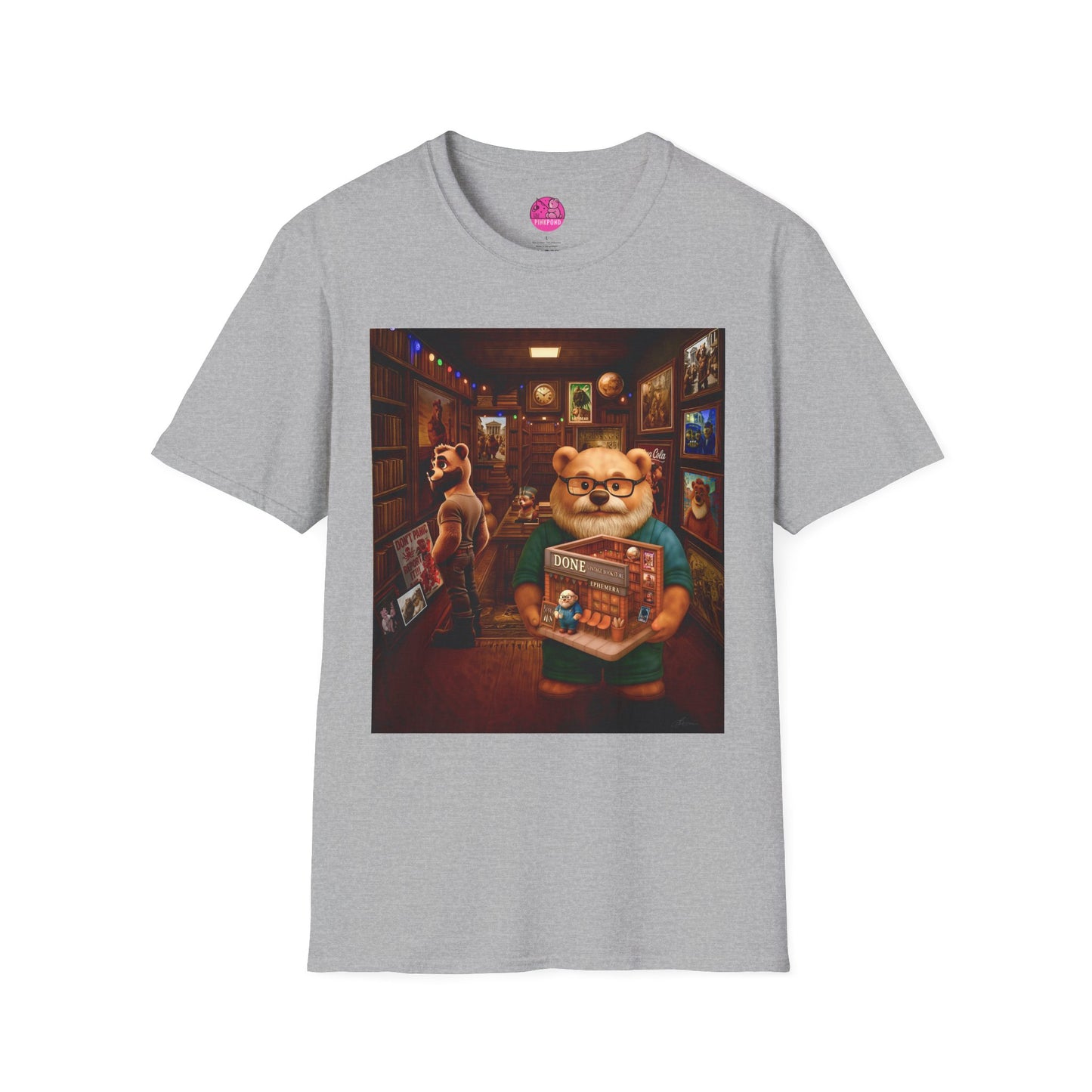 Vintage Bookstore Bear T-Shirt