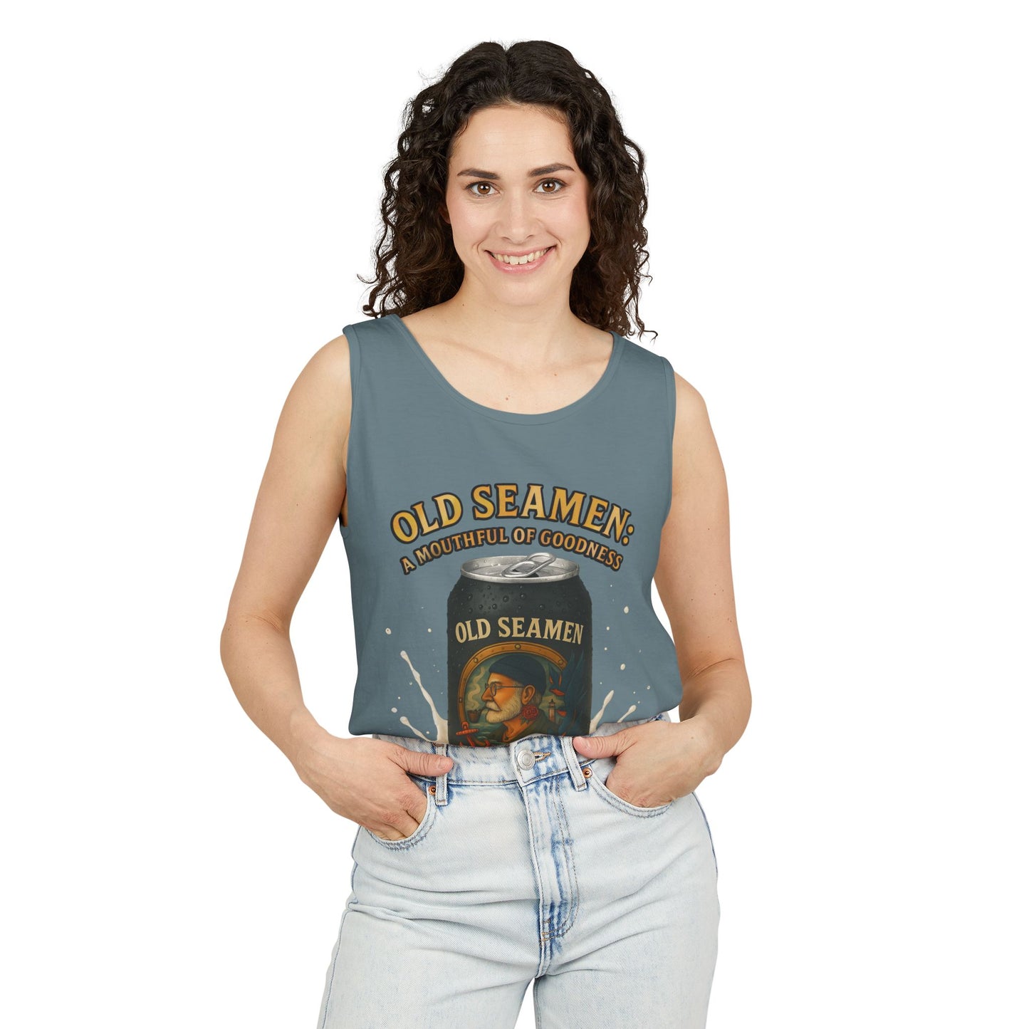 Tank Top Old Seamen Ale T-Shirt Vintage Beer Can Art Naughty Wink