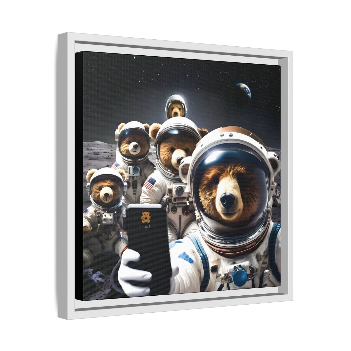 Canvas Print - Mooning Bear Selfie by Andrew McCarter