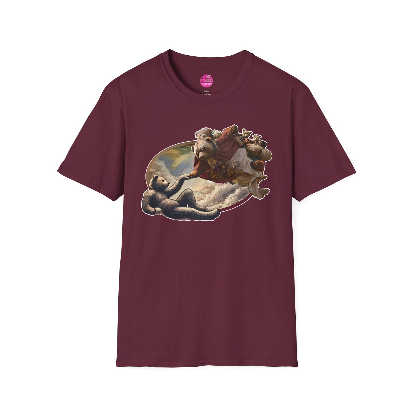 Graphic T-Shirt The Creation of Teddy - Art Lover Gift for bear Fans - Unisex Softstyle
