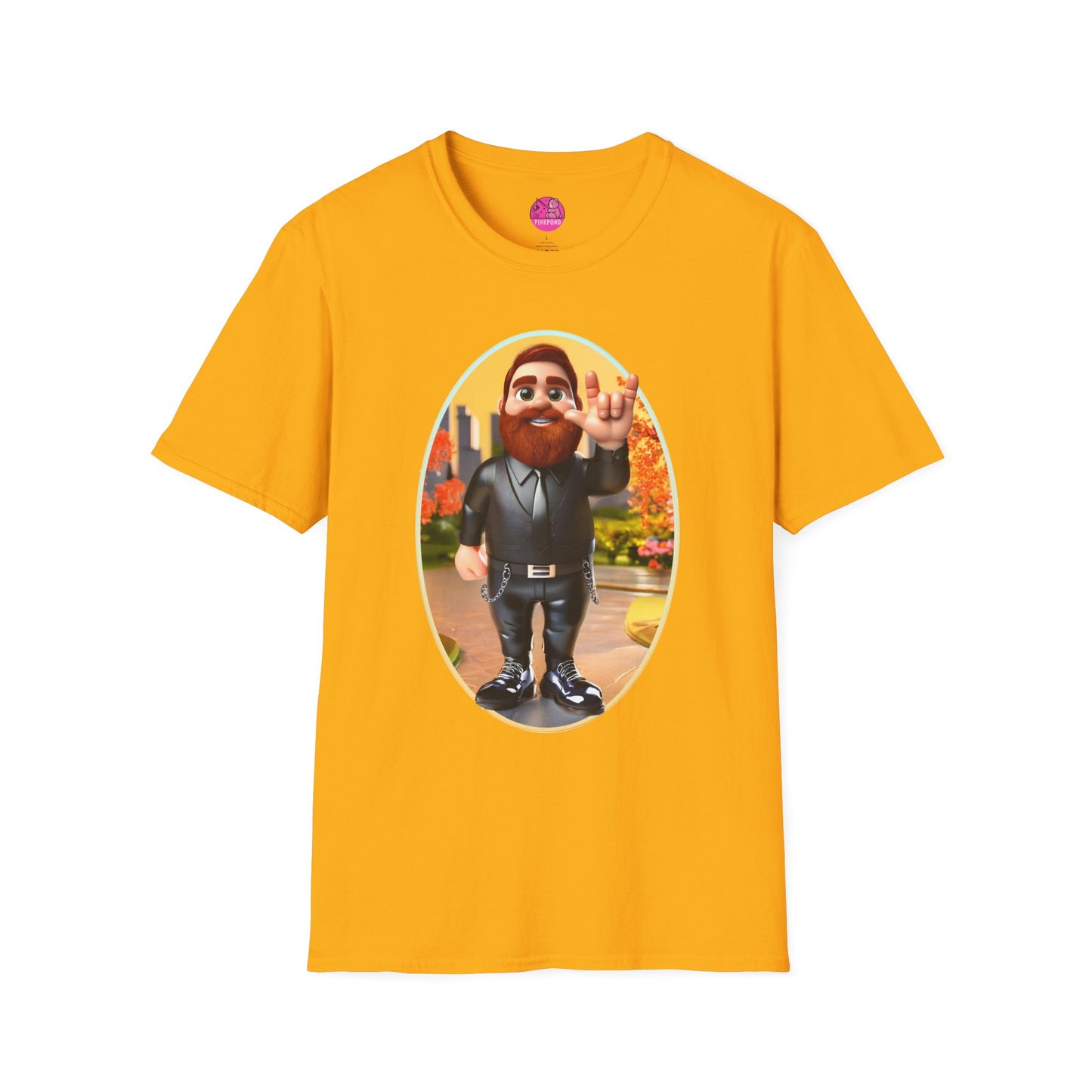 Lucky the Leather Bear Love Unisex T-Shirt - ASL Sign Language Inclusive Tee