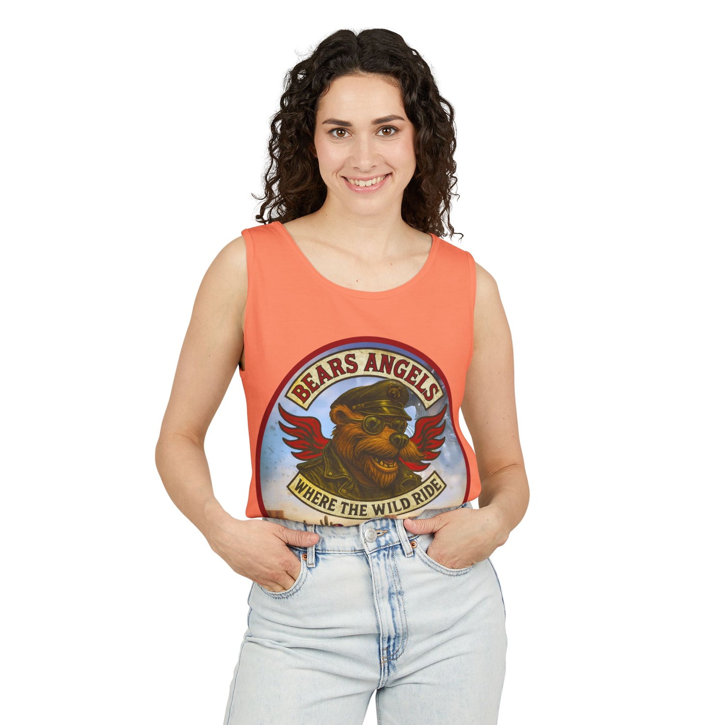 Tank Top - Bears Angels Roundel 'Ride With Pride' Biker Bear Design