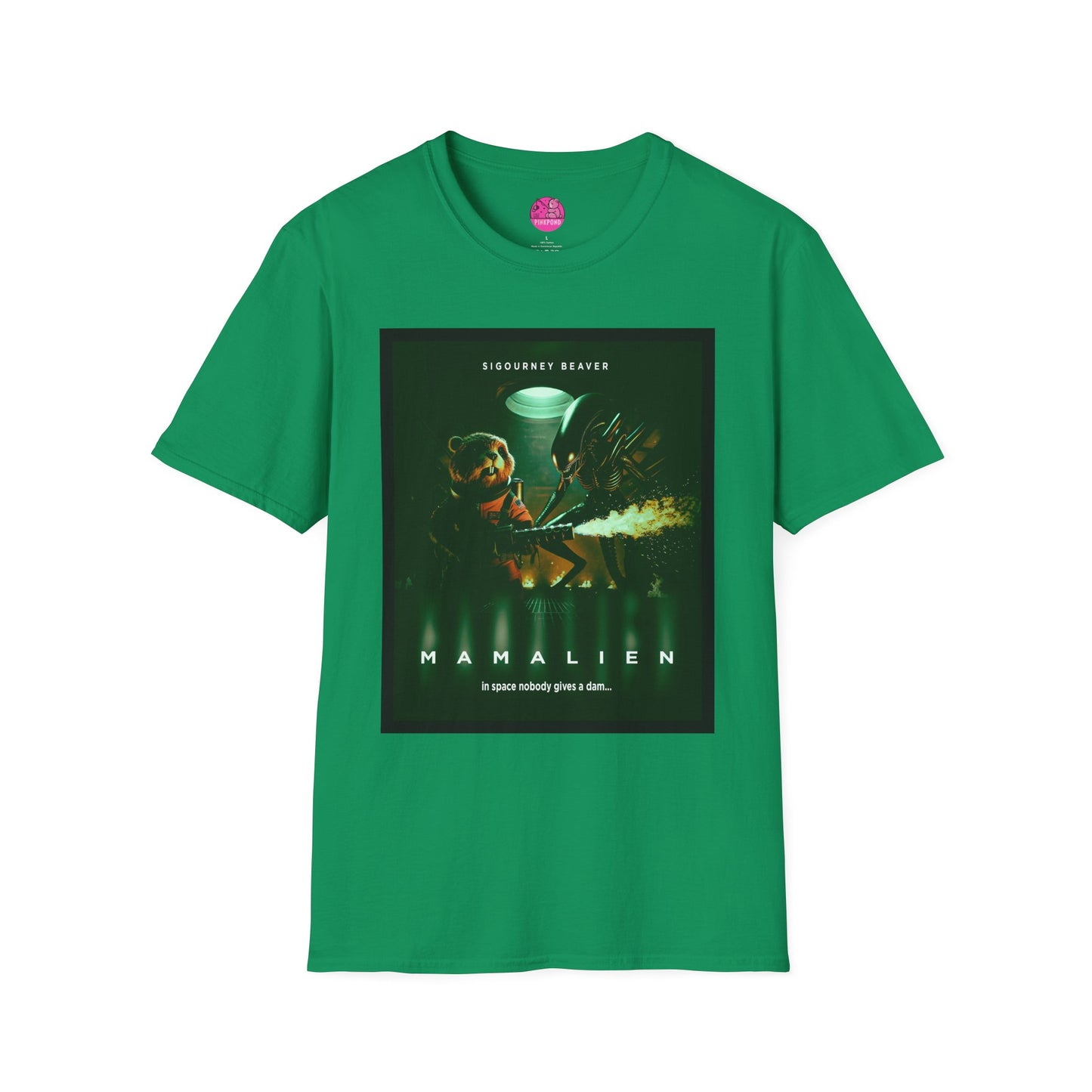 Xeno -Green Alien Parody Sci-Fi T-Shirt Featuring Sigourney Beaver