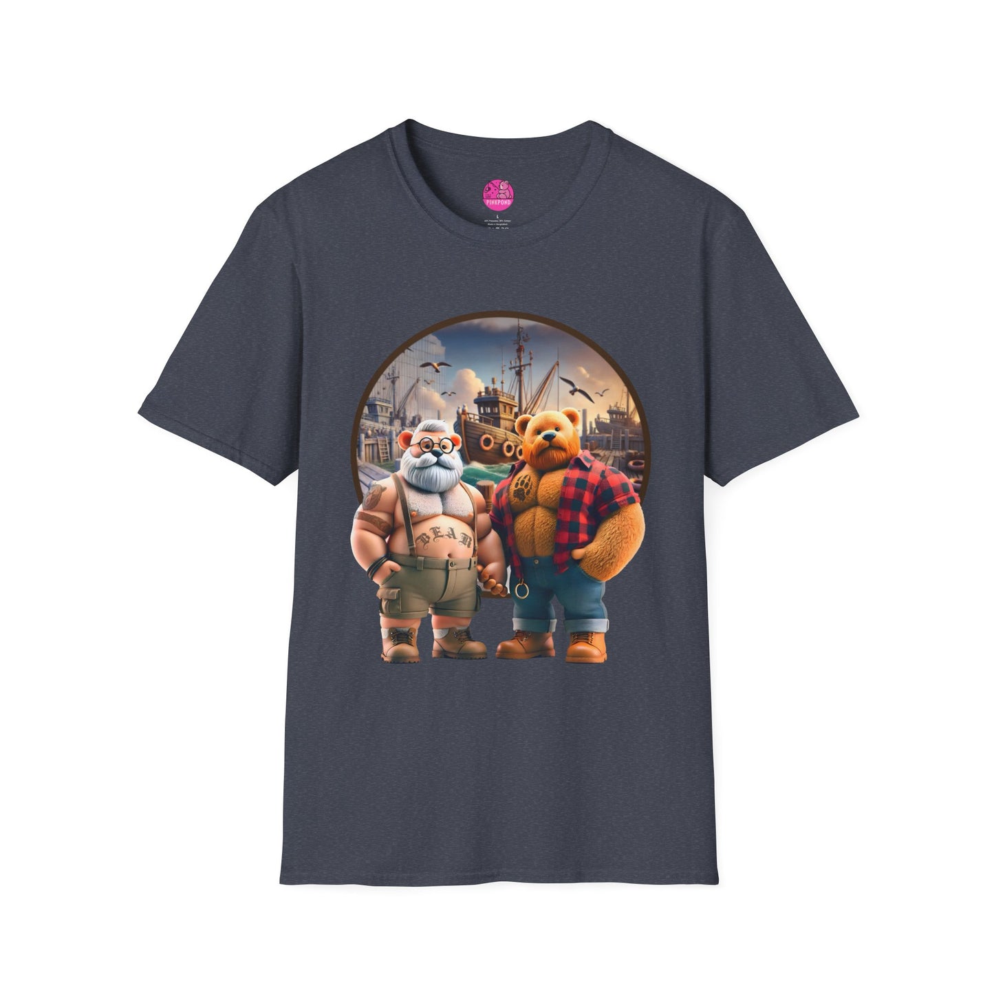 Dockside Daddies T-Shirt - Rugged Bear Seafaring Vibes Tee