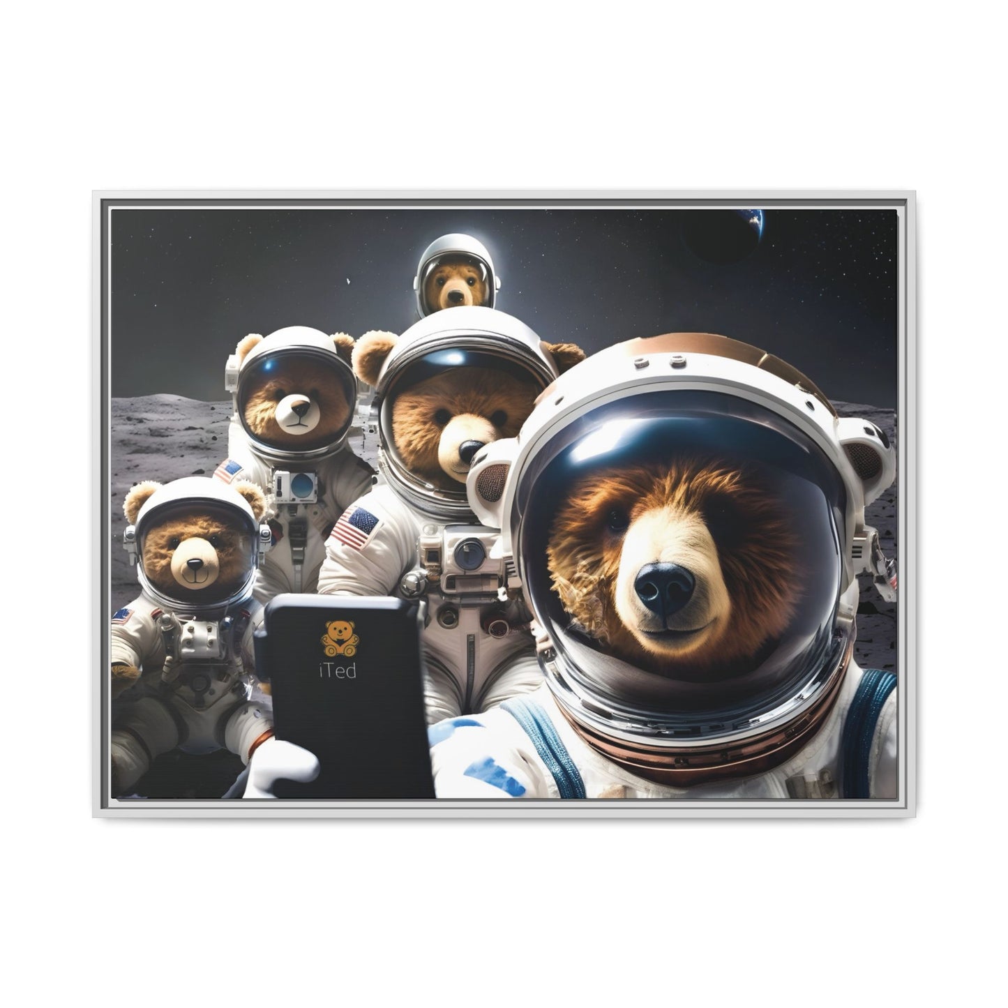 Canvas Print - Mooning Bear Selfie by Andrew McCarter