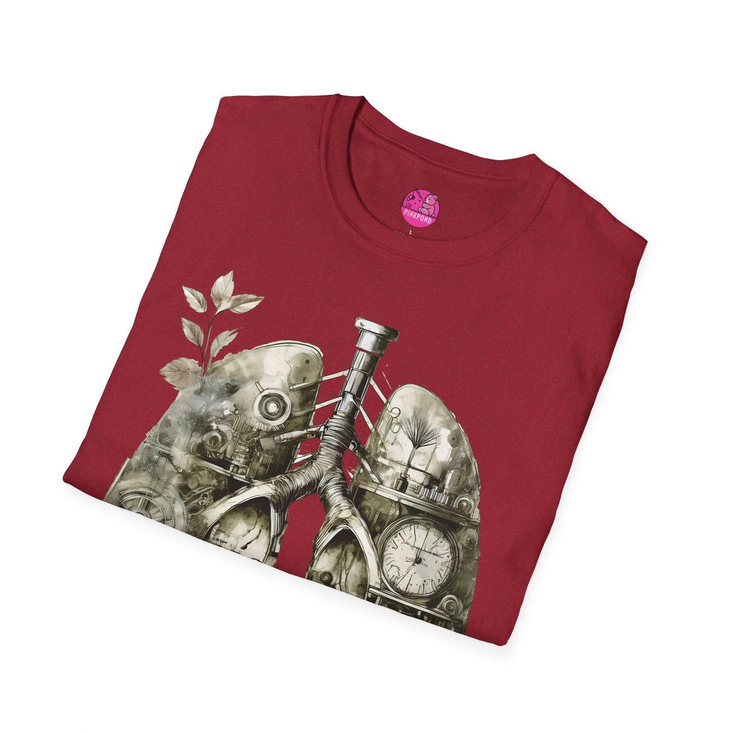 Steampunk T-Shirt 'Breathe In, Wind Up' PinkPond Tee