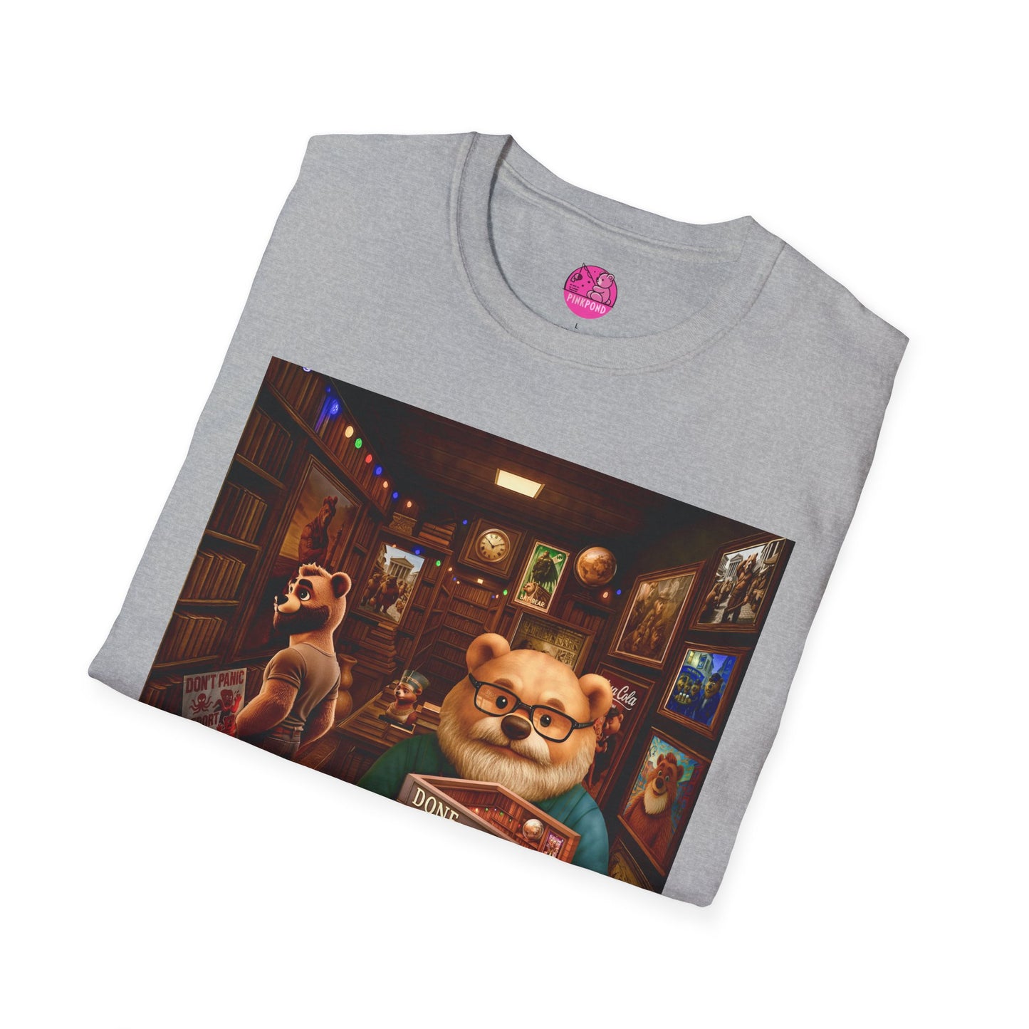Vintage Bookstore Bear T-Shirt