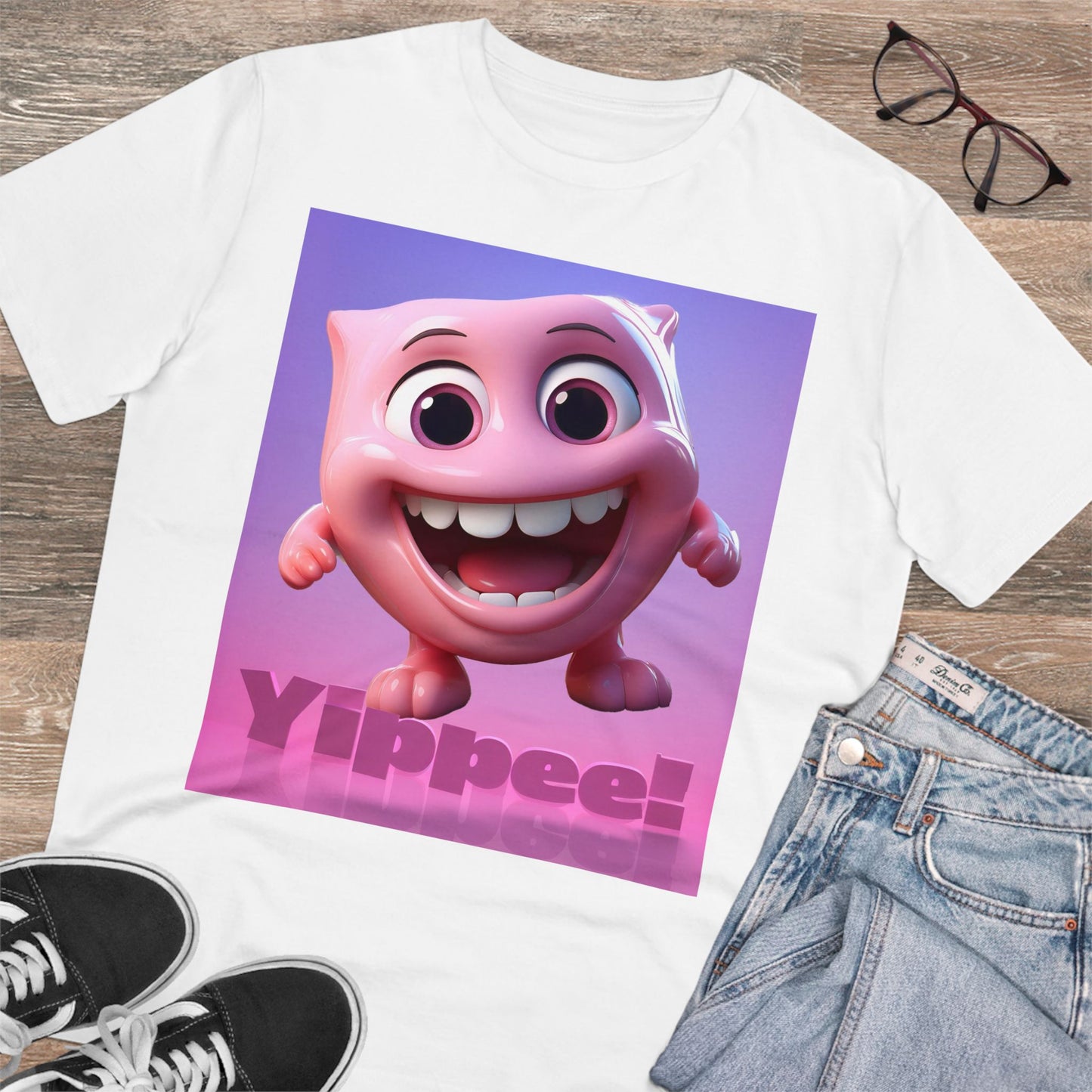 Polly the Pink Monster Smile Graphic T-shirt - Unisex