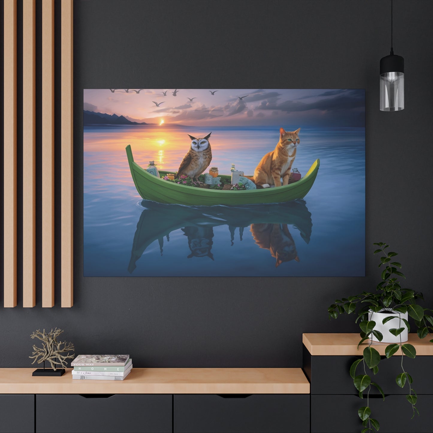 The Owl and the Pussycat by Andrew McCarter - Matte Canvas Art Print, Stretched, 1.25”