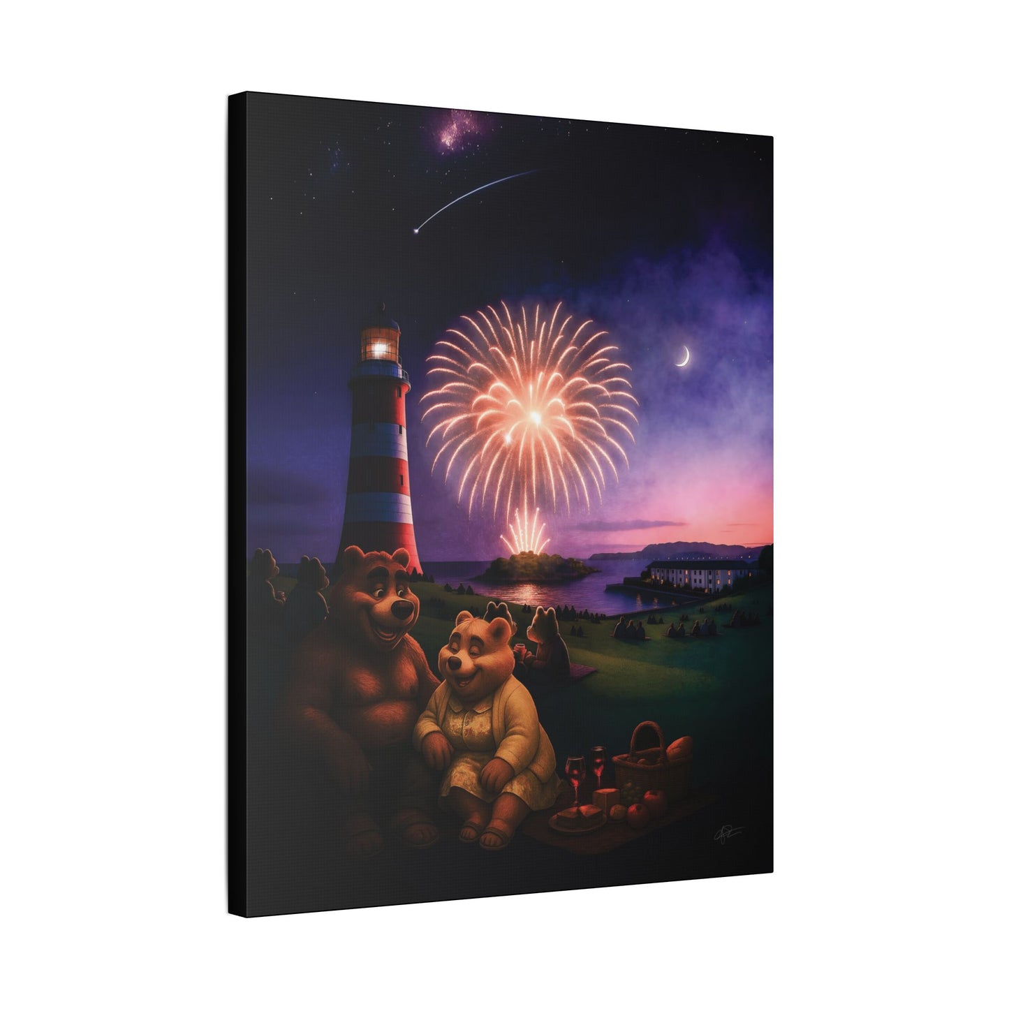 Art Canvas - The Firework Contest by Andrew McCarter