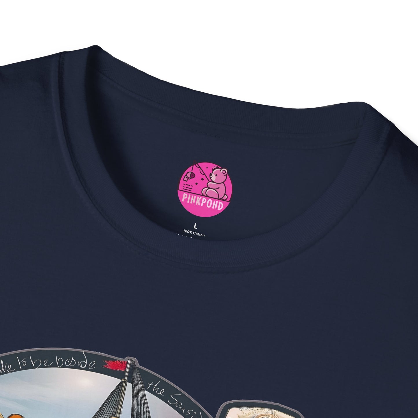 Nautical Tee - Beside the Sea Teddy Bear and Mermaid