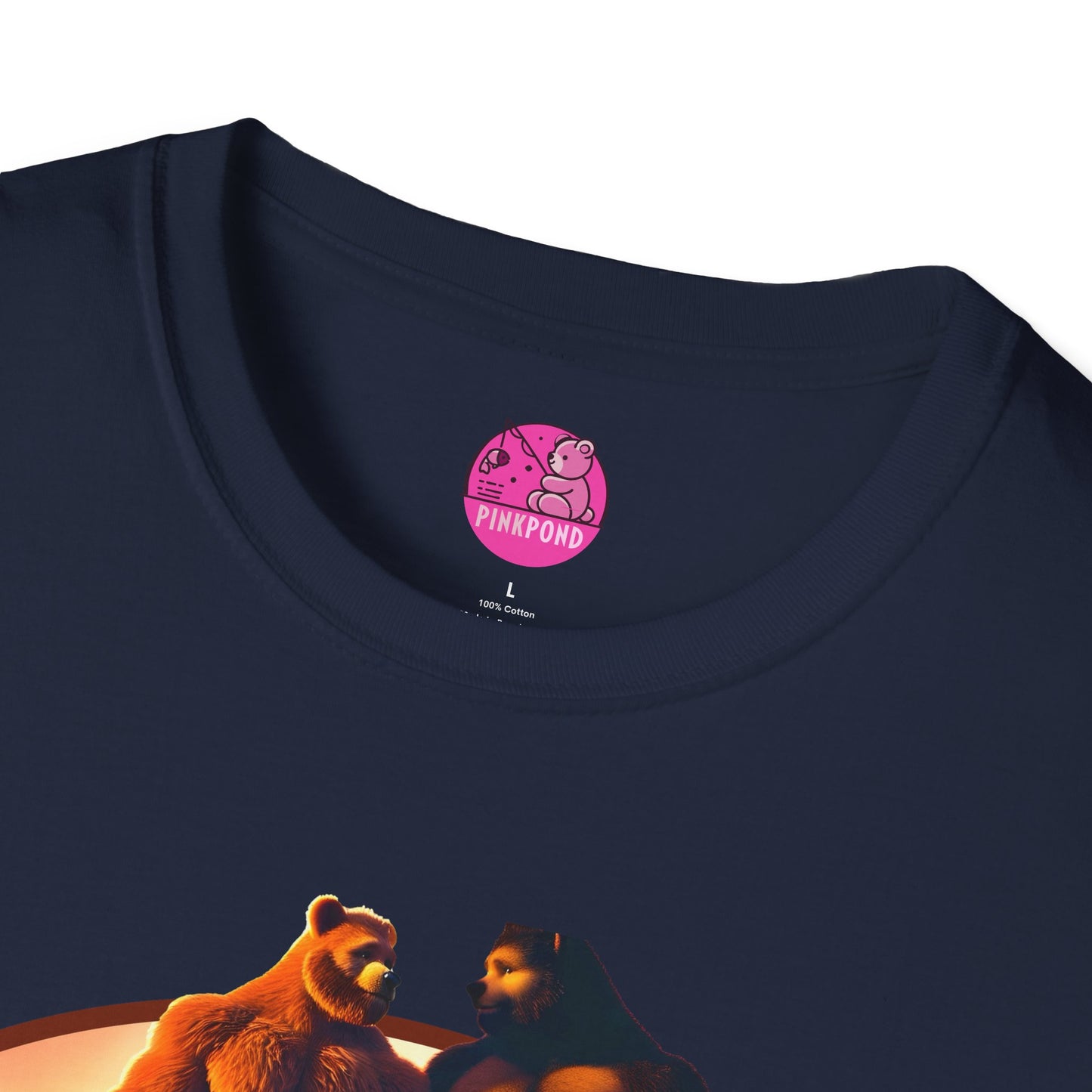 Bear Life is a Beach Unisex T-Shirt - Pride Bear Sunset Design