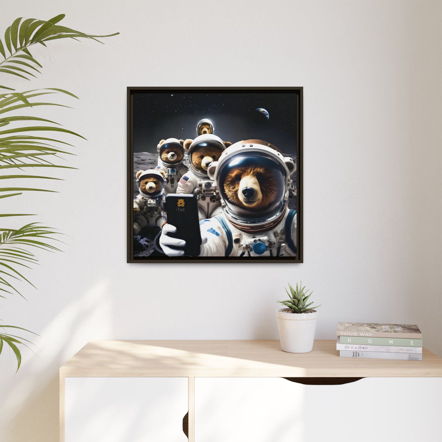 Canvas Print - Mooning Bear Selfie by Andrew McCarter