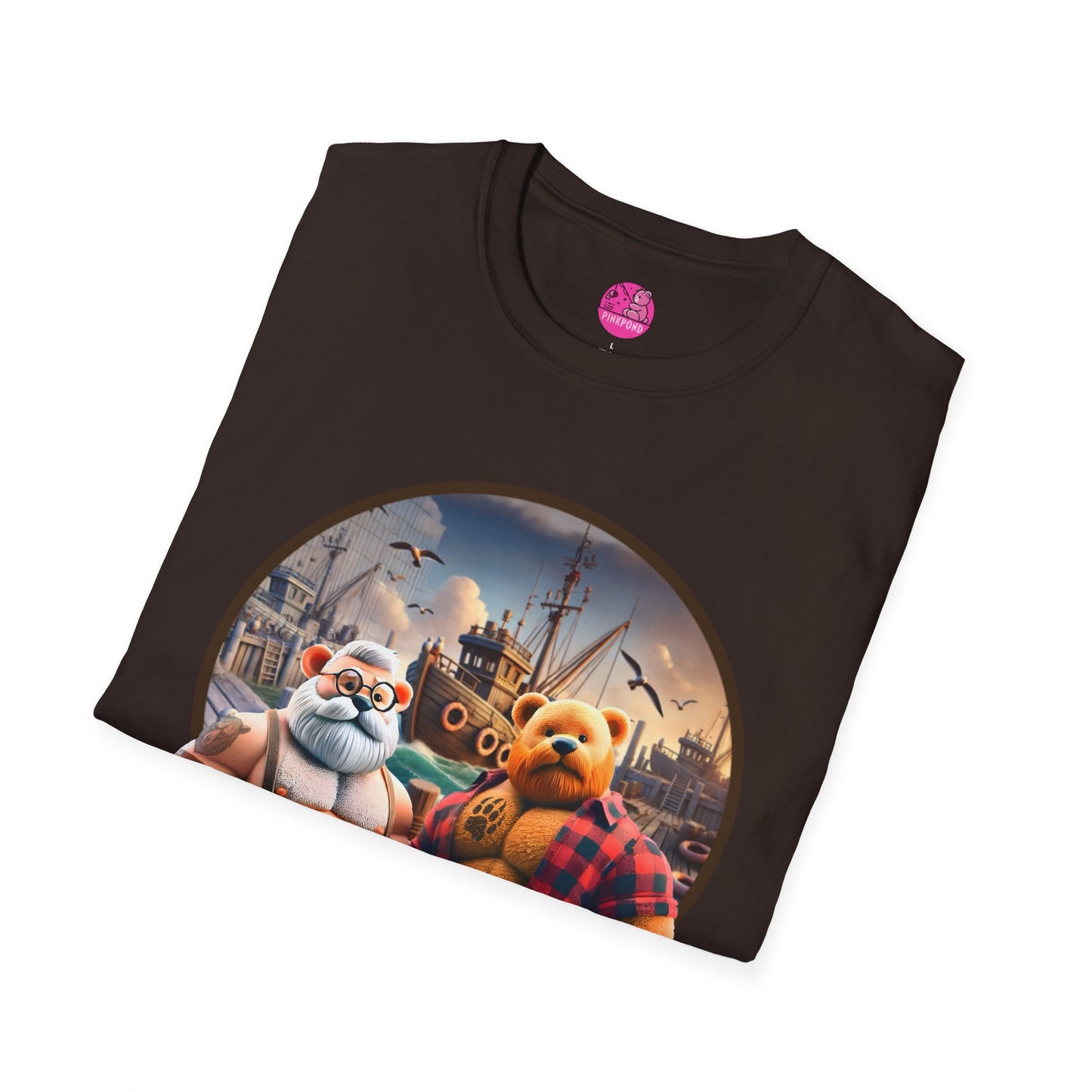 Dockside Daddies T-Shirt - Rugged Bear Seafaring Vibes Tee