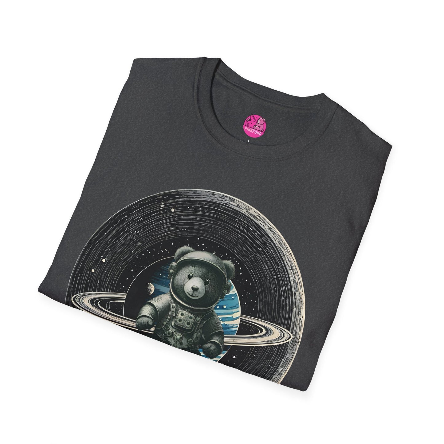 Cosmic Explorer Teddy T-Shirt - Spacefaring Bear Graphic Tee for Space Lovers and Adventurers