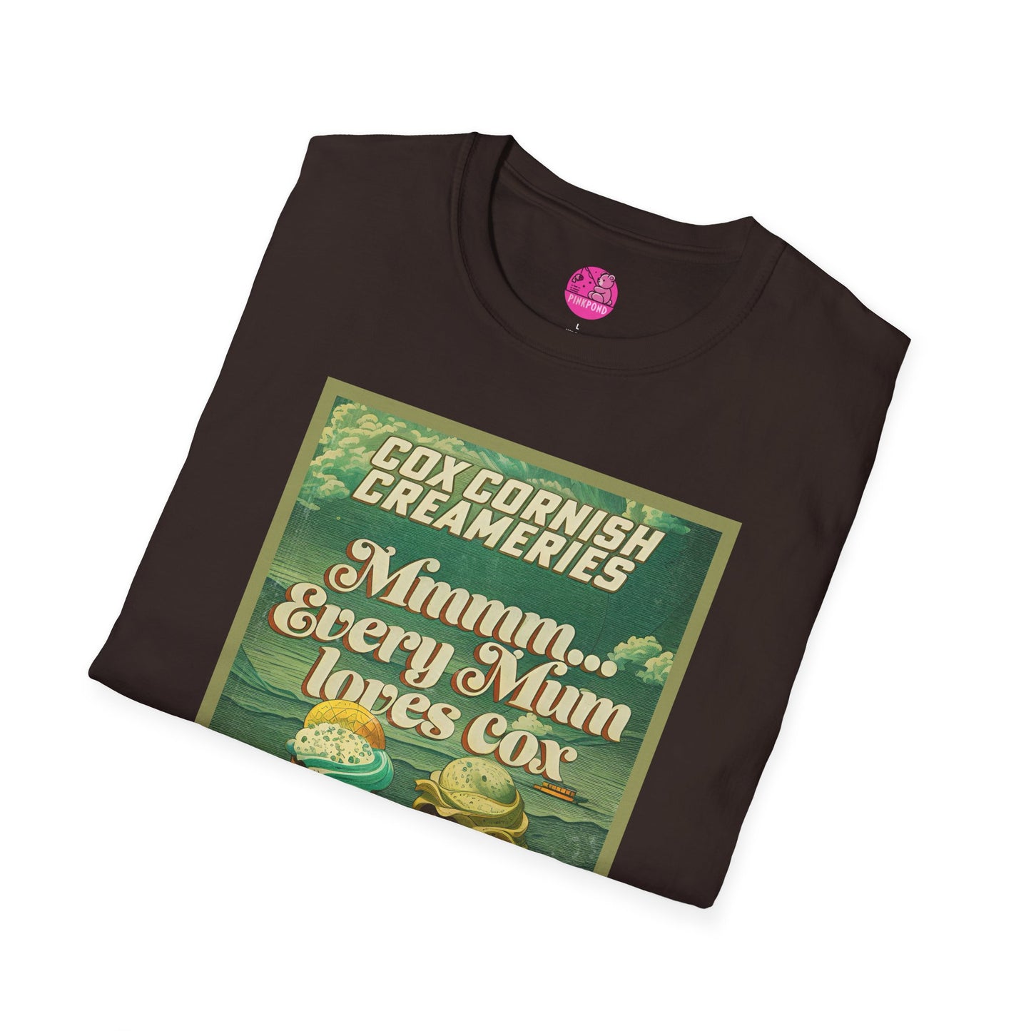 Saucy Vintage Ice Cream T-Shirt - Cox Cornish Creameries Design