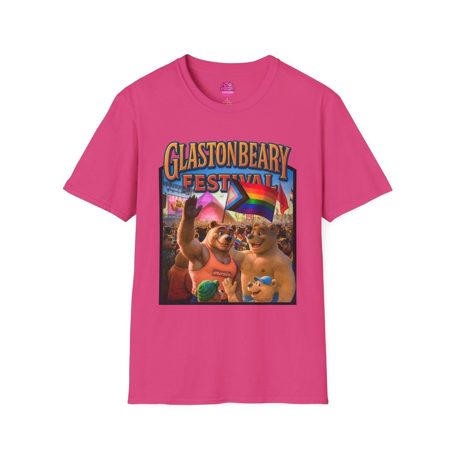 Glastonbeary Festival Unisex Tee - Bear Pride, Queer Joy, Festival Fashion